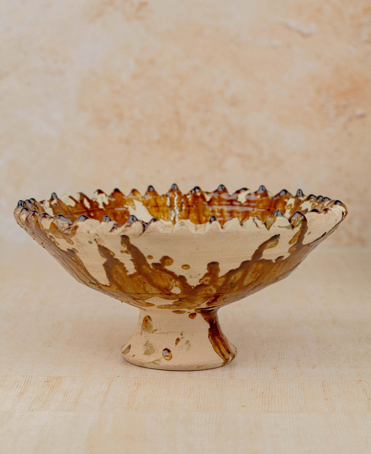 Moroccan Tamegroute Pedestal Fruit Bowl | Large Bowl