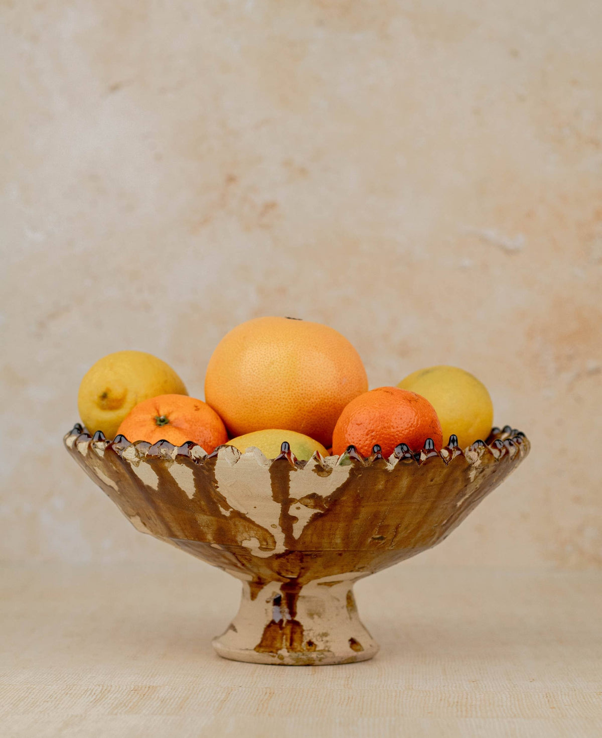 Moroccan Tamegroute Pedestal Fruit Bowl | Large Bowl