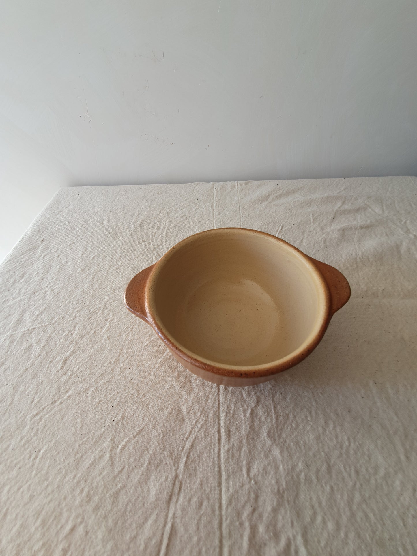 French Stoneware Handled Dish