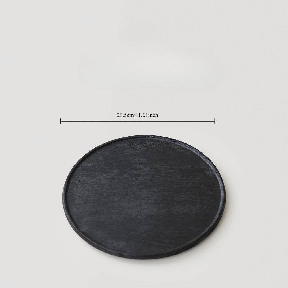 Wabi-Sabi Carbonised Wood Black Tray