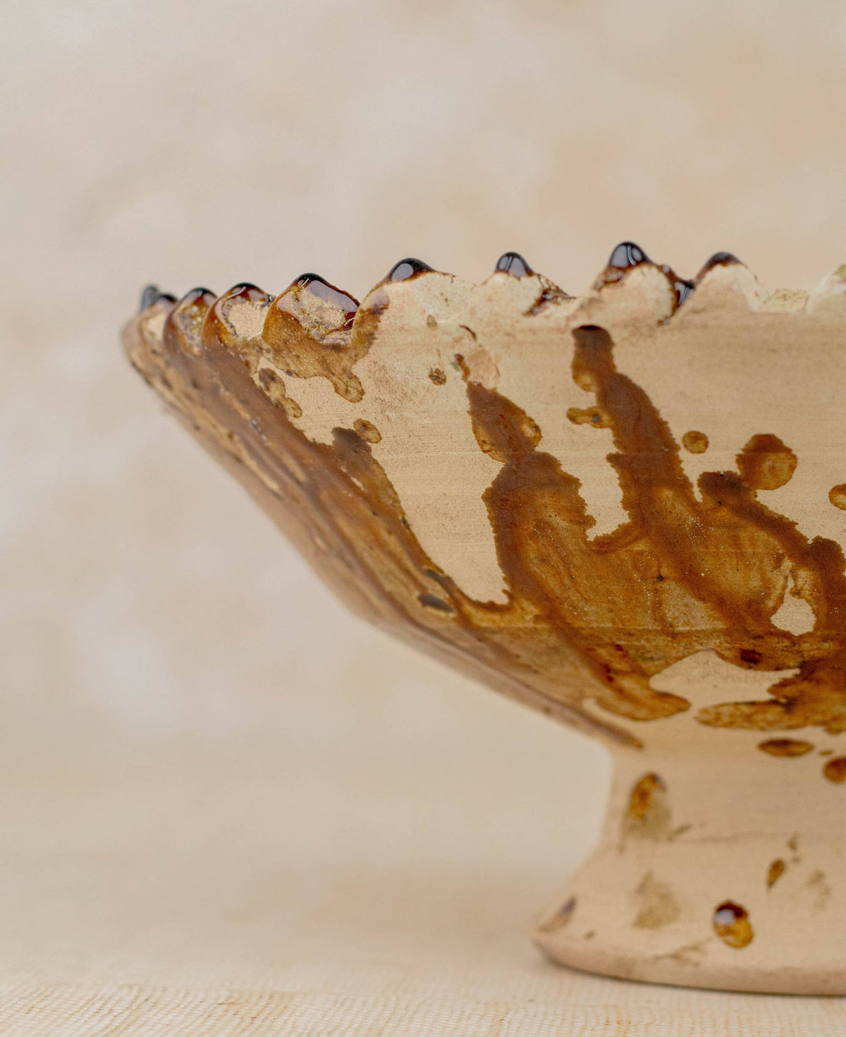 Moroccan Tamegroute Pedestal Fruit Bowl | Large Bowl