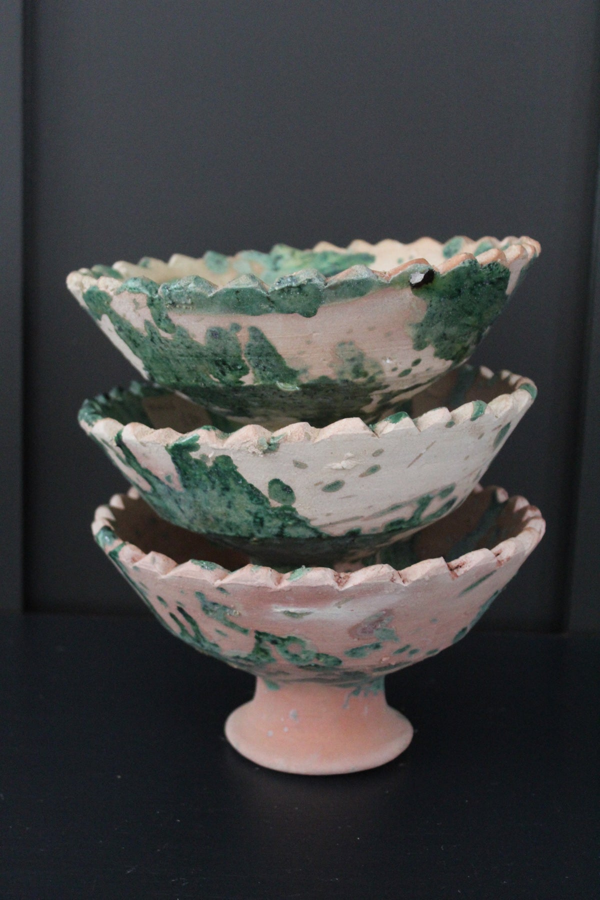 Green Pedestal Bowl | Small