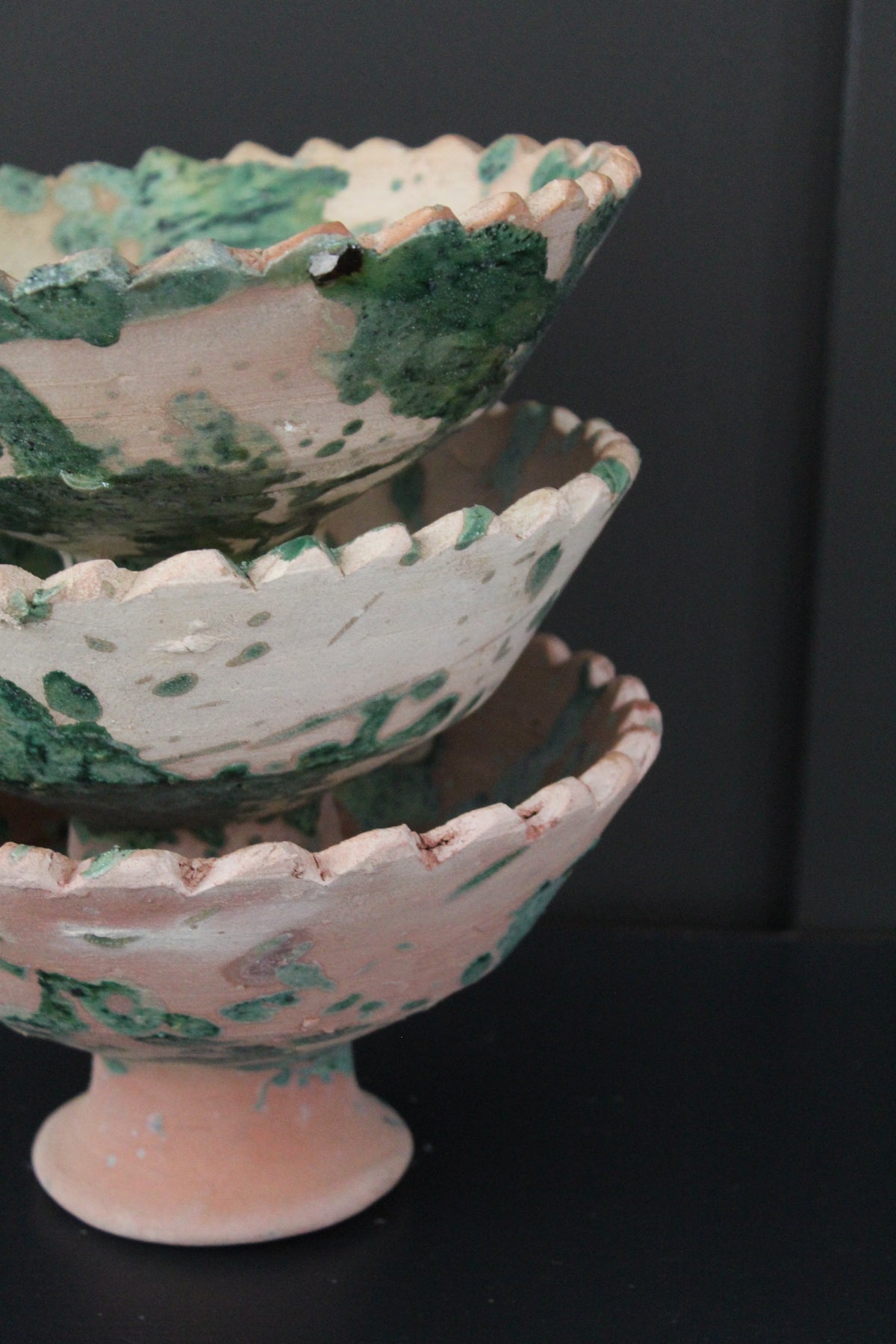 Green Pedestal Bowl | Small