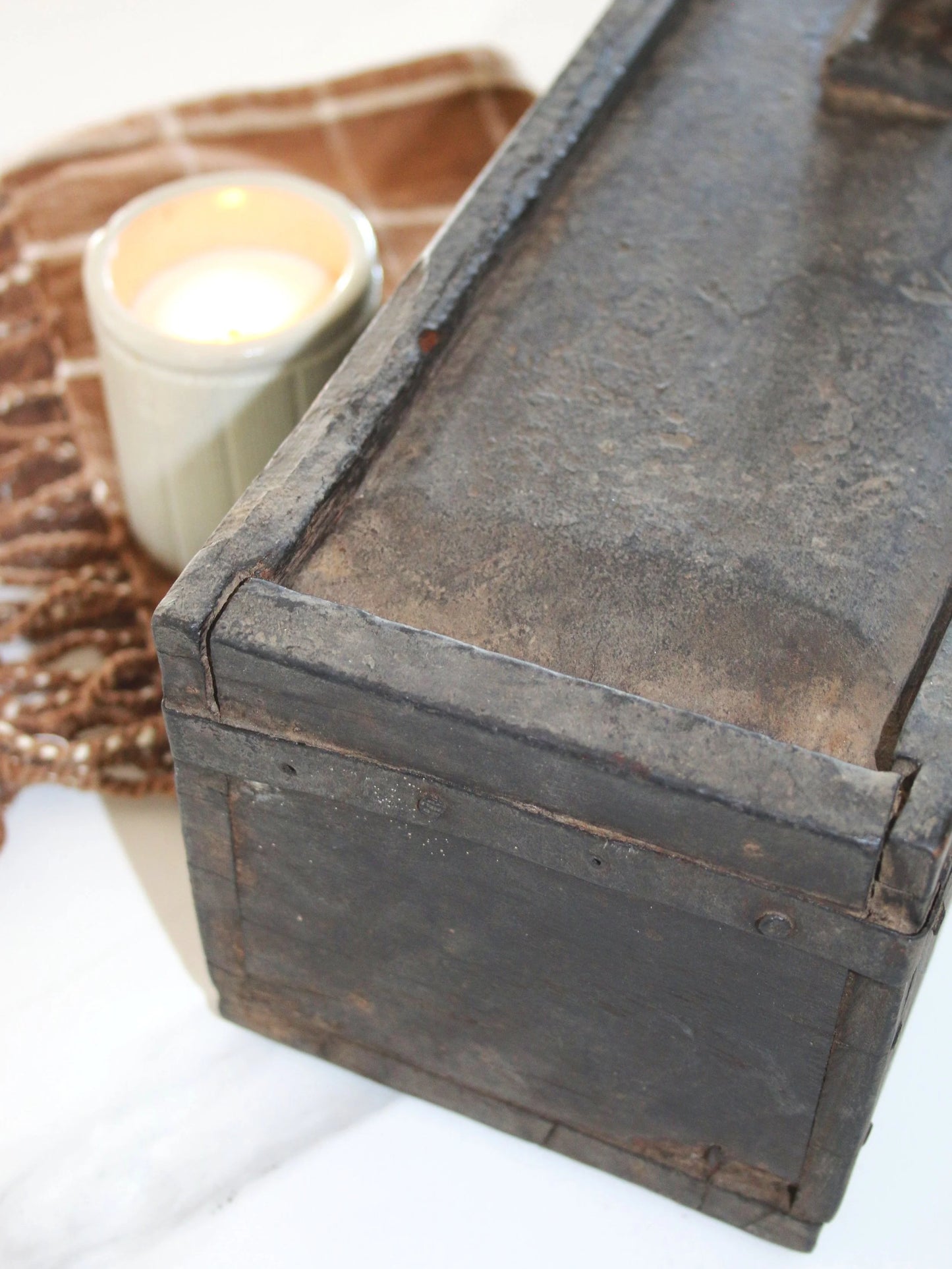 Carved Wooden Candle Box