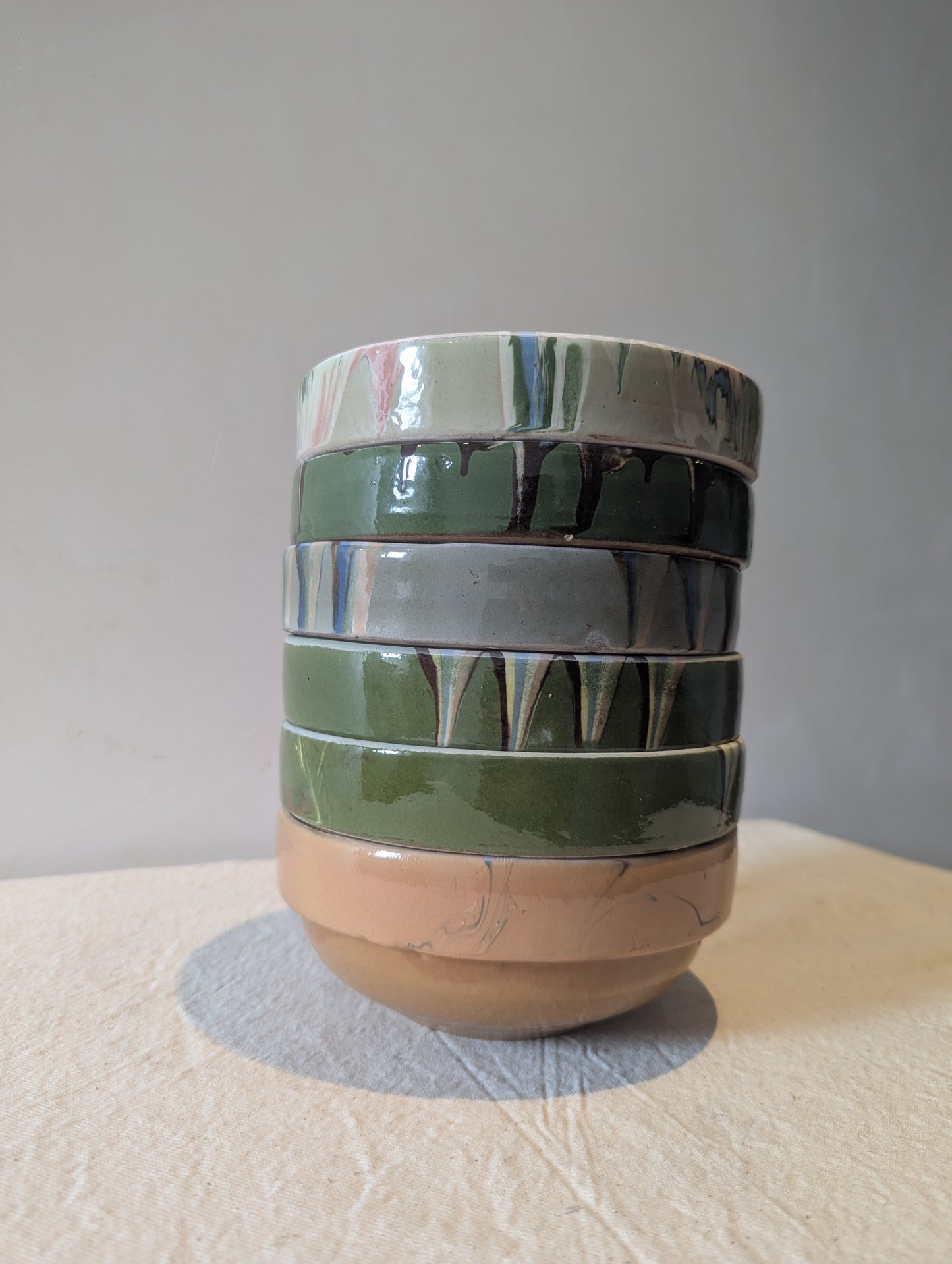 Hand Painted Medium Bowl in Chicory