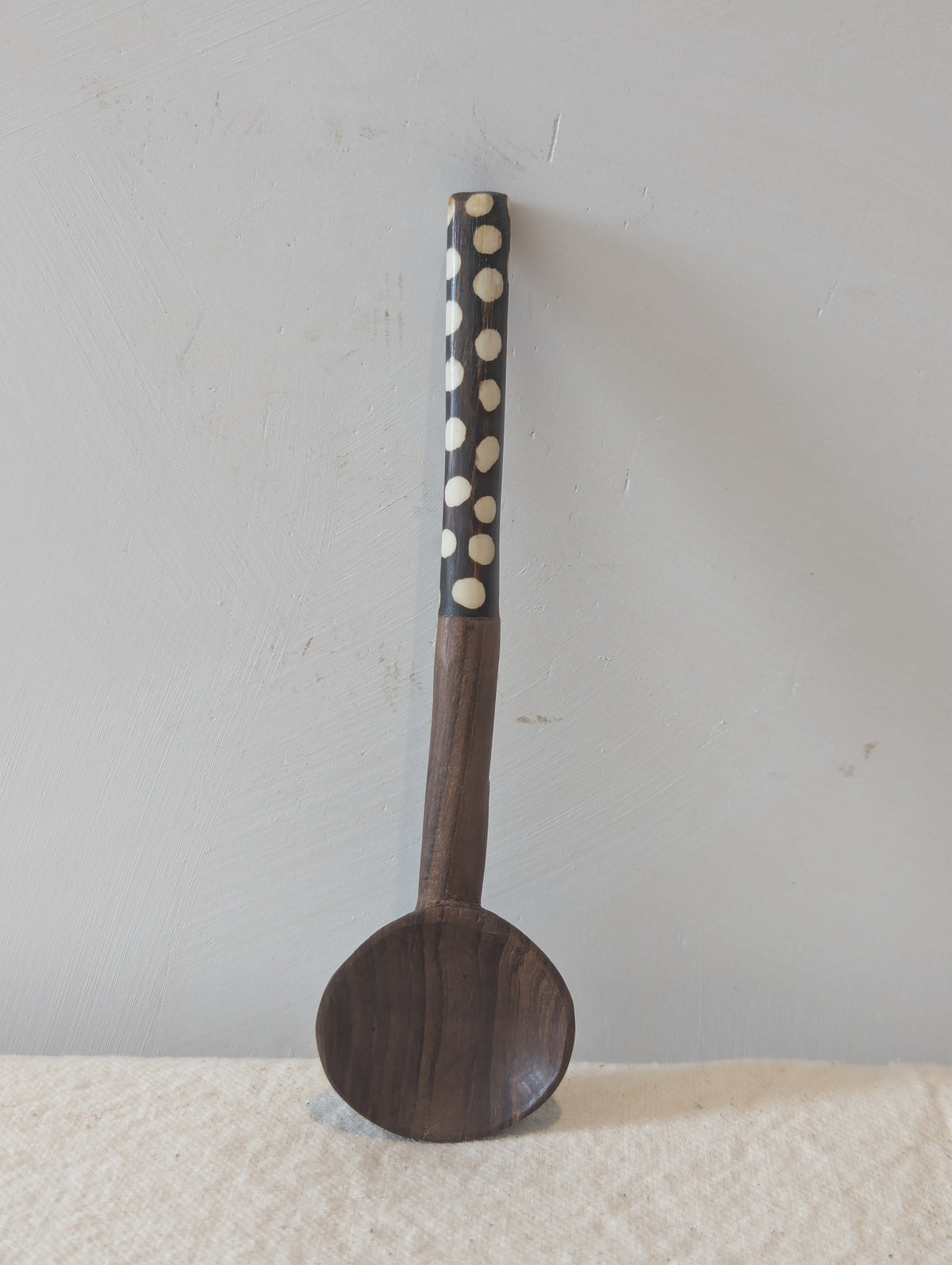 Bone Handle Wooden Spoon Spotted | Small