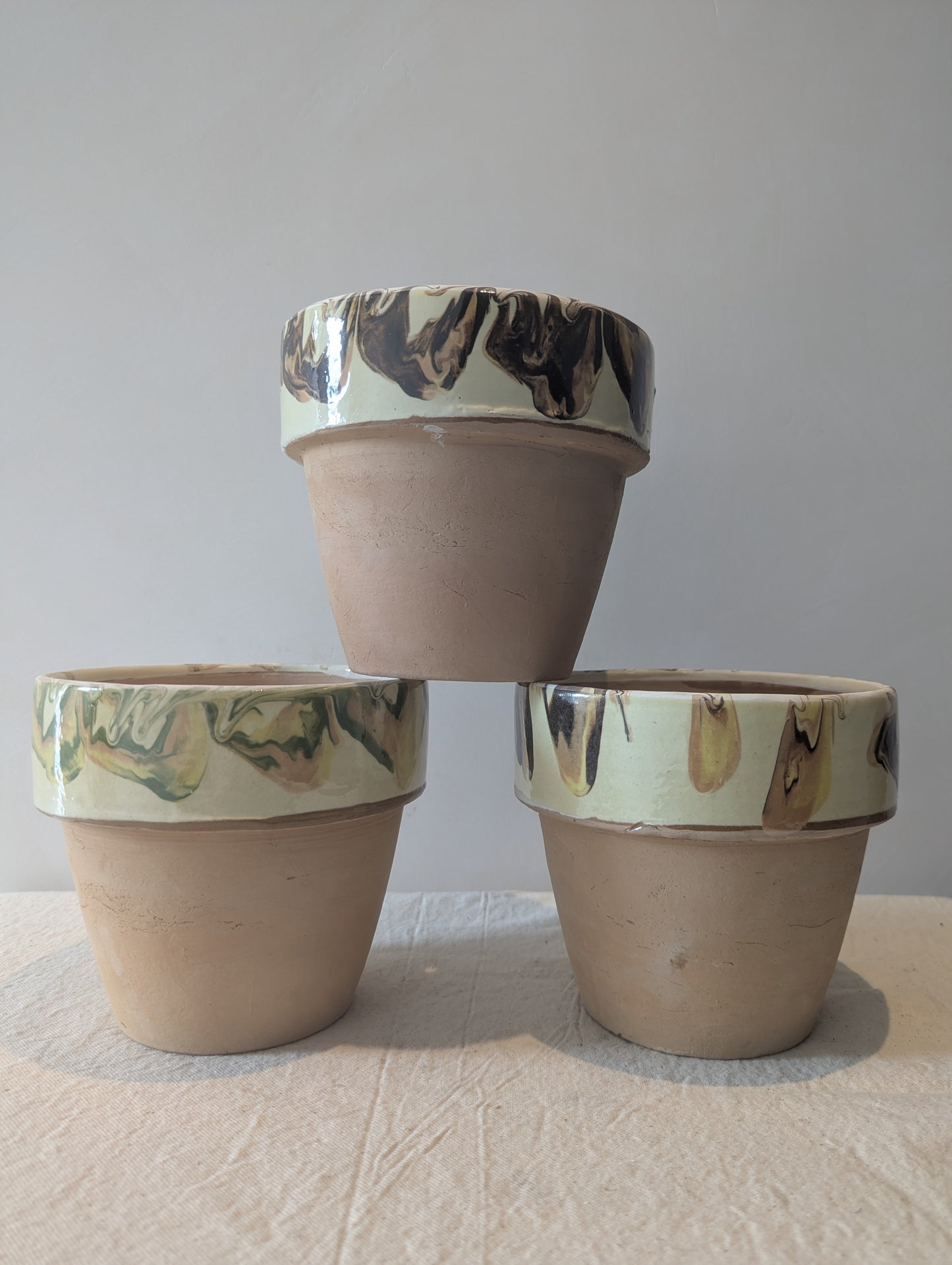 Hand-Painted Flower Pot