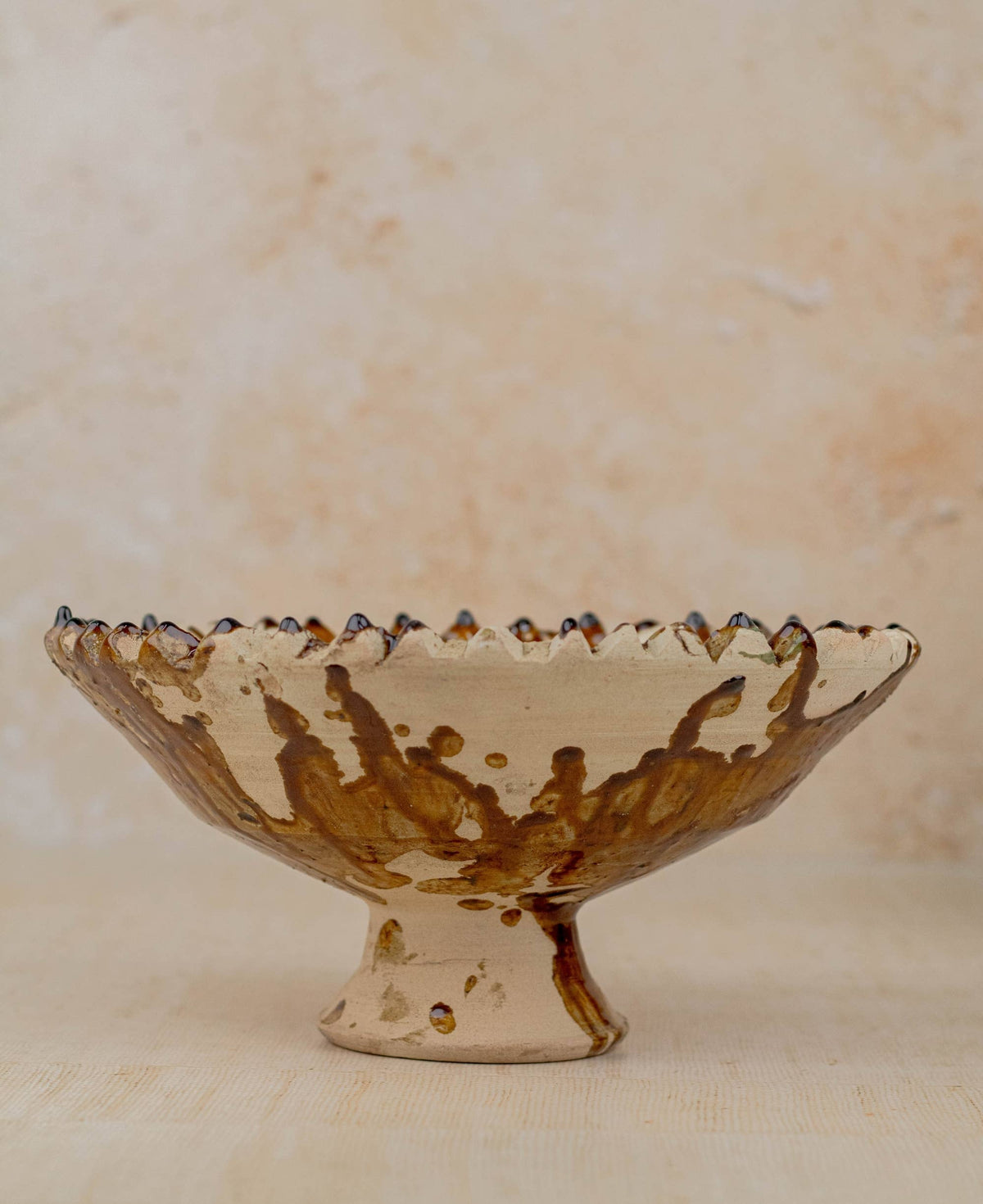 Moroccan Tamegroute Pedestal Fruit Bowl | Large Bowl