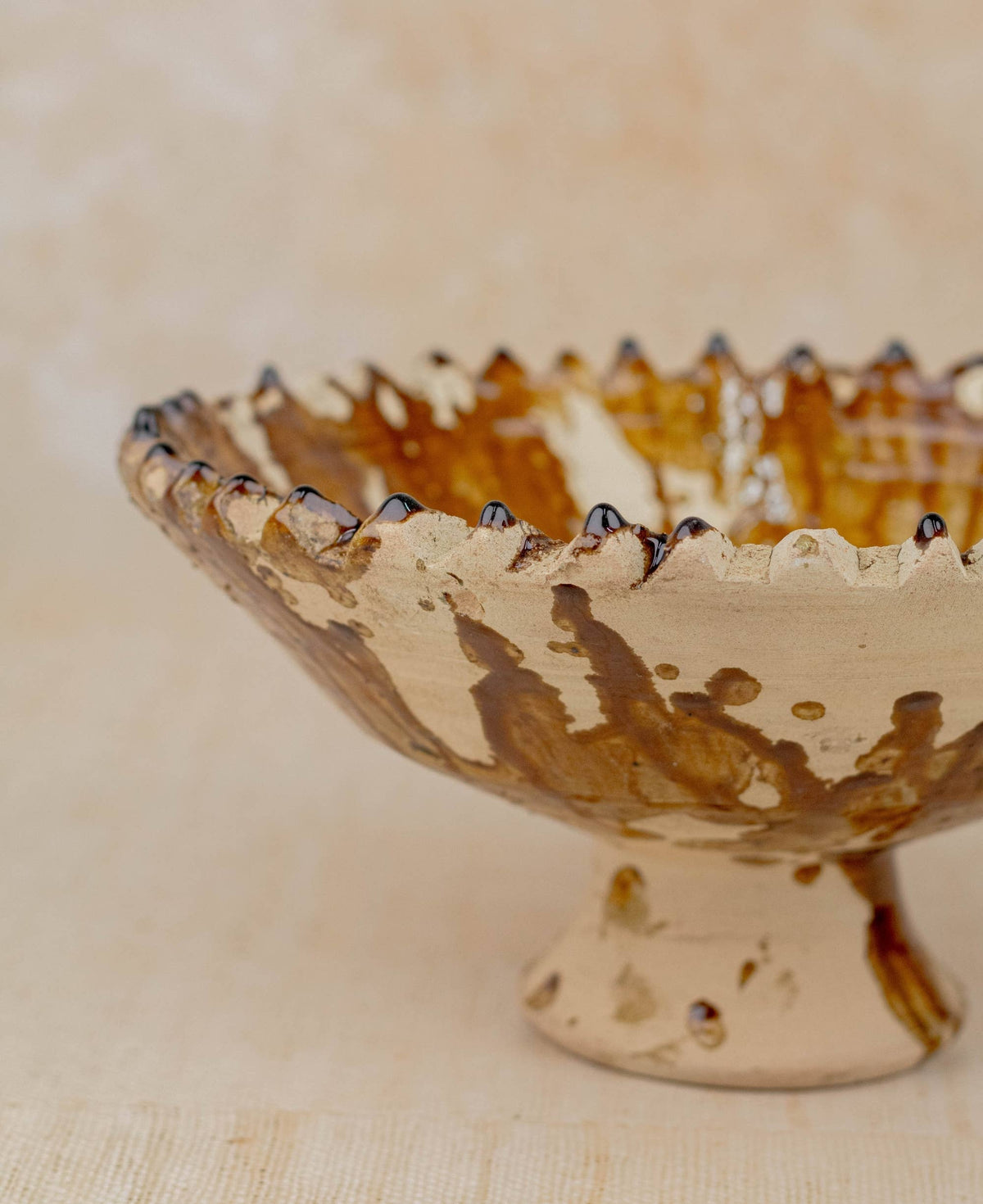 Moroccan Tamegroute Pedestal Fruit Bowl | Large Bowl