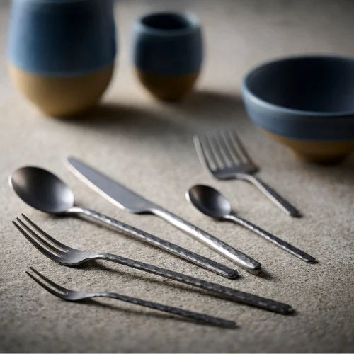 Stonewashed Silver Cutlery Set | 36 Piece