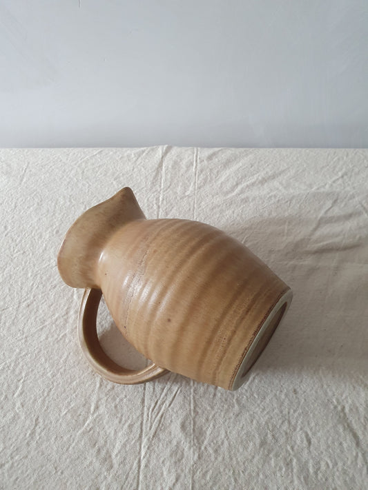 Beige Pottery Jug Large