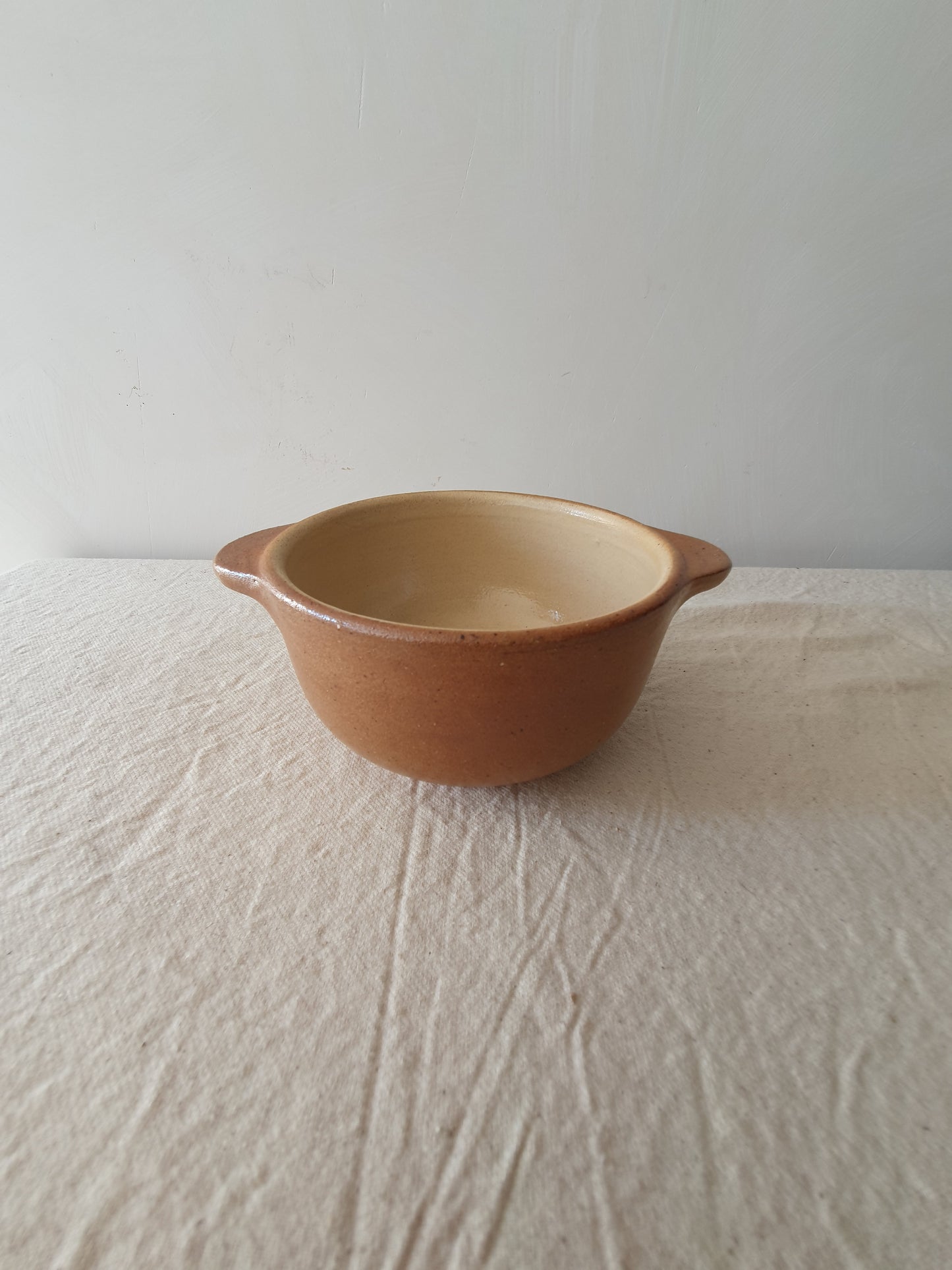 French Stoneware Handled Dish
