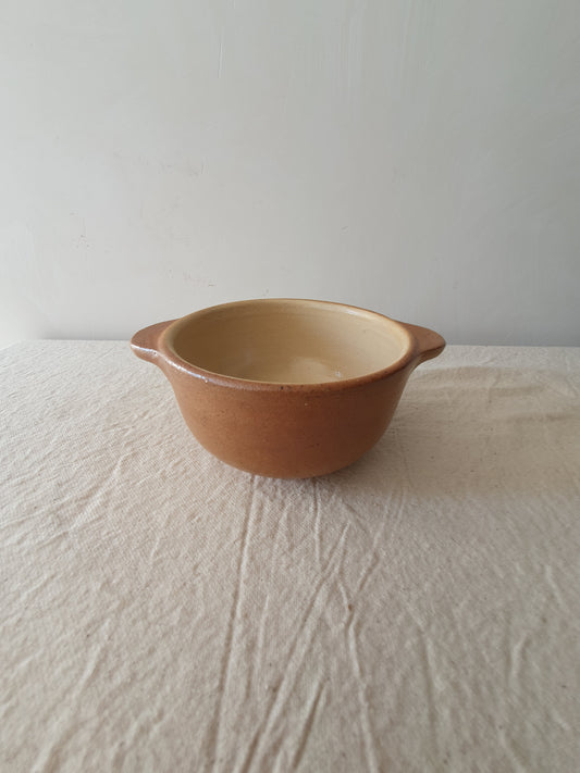 French Stoneware Handled Dish