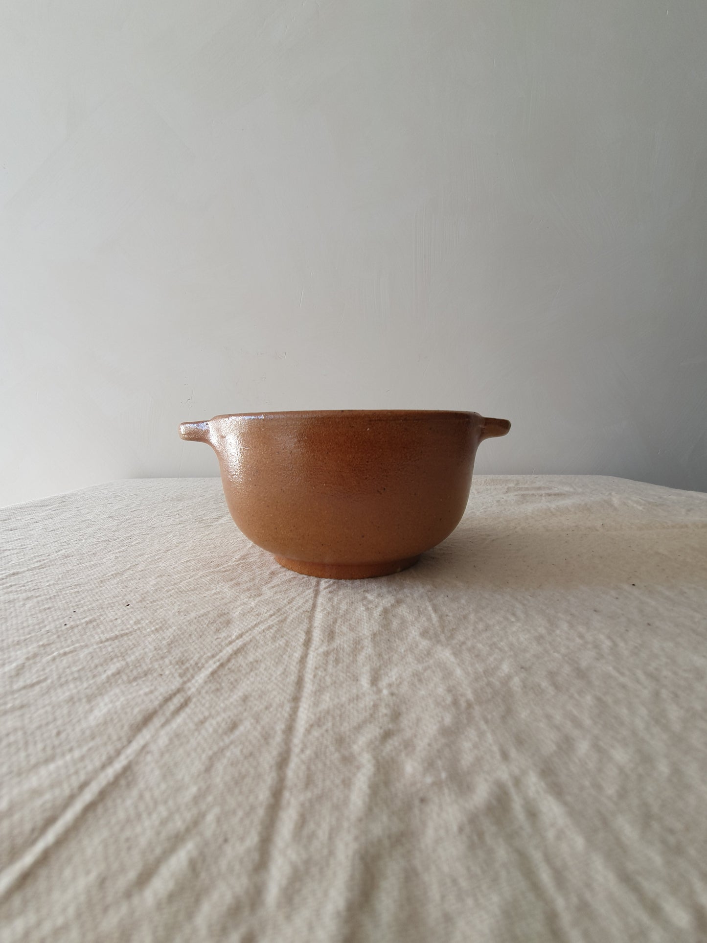 French Stoneware Handled Dish