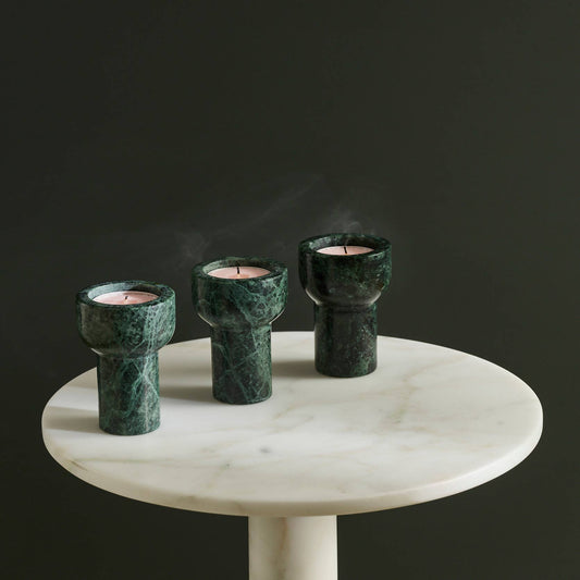 Como Tealight & Taper Candle Holder | Forest Green