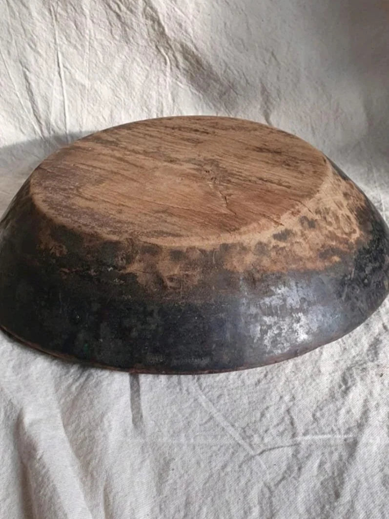 Antique Wooden Bowl | Large