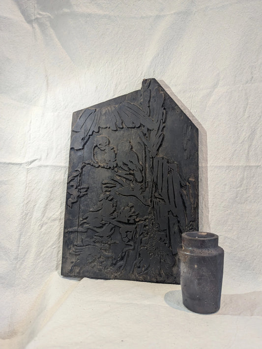 Antique Wooden Bird Stamp
