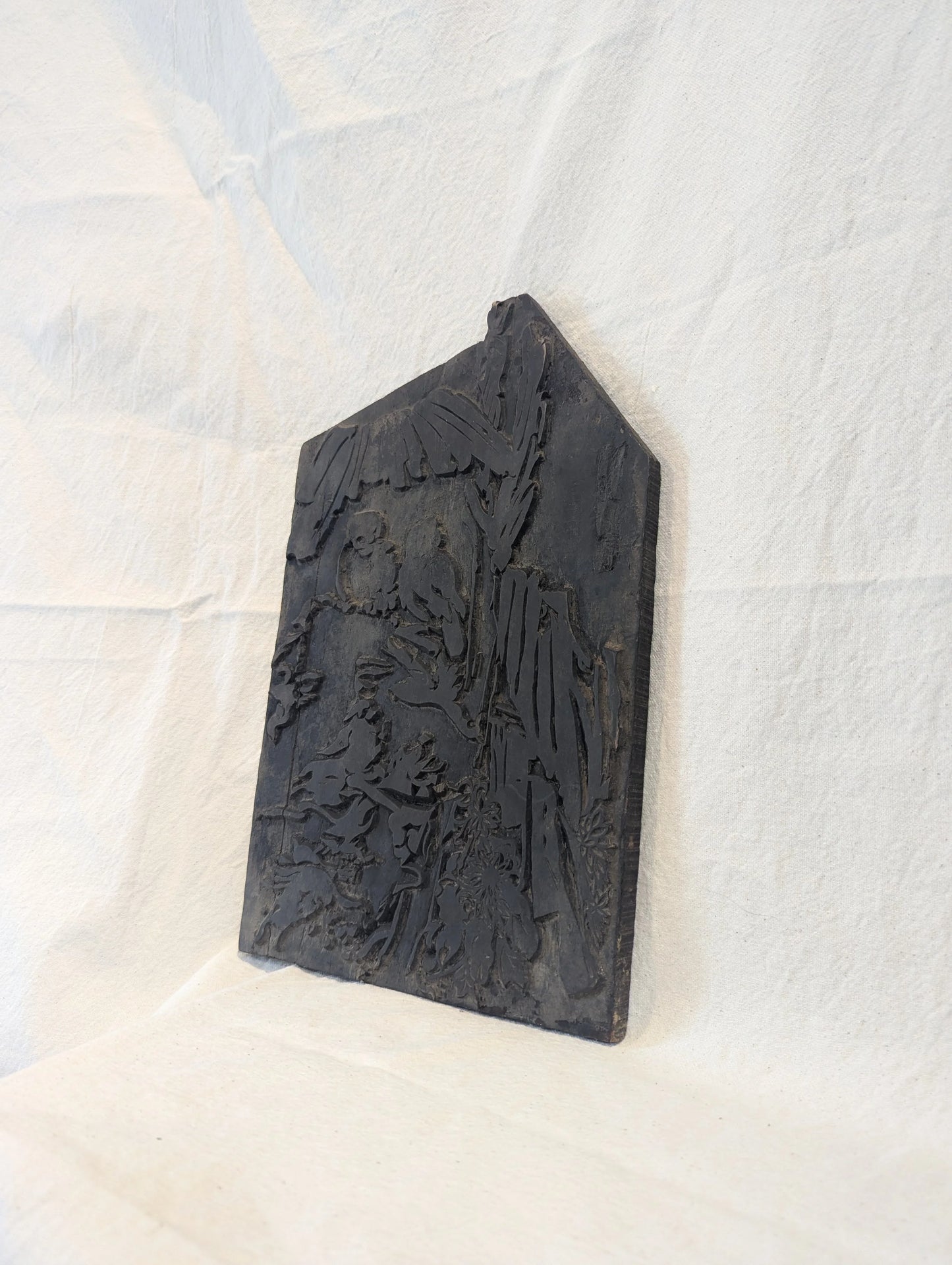 Antique Wooden Bird Stamp