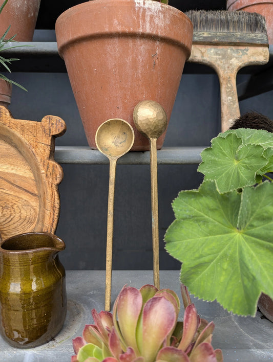 Long Handled Heavy Weight Brass Spoons