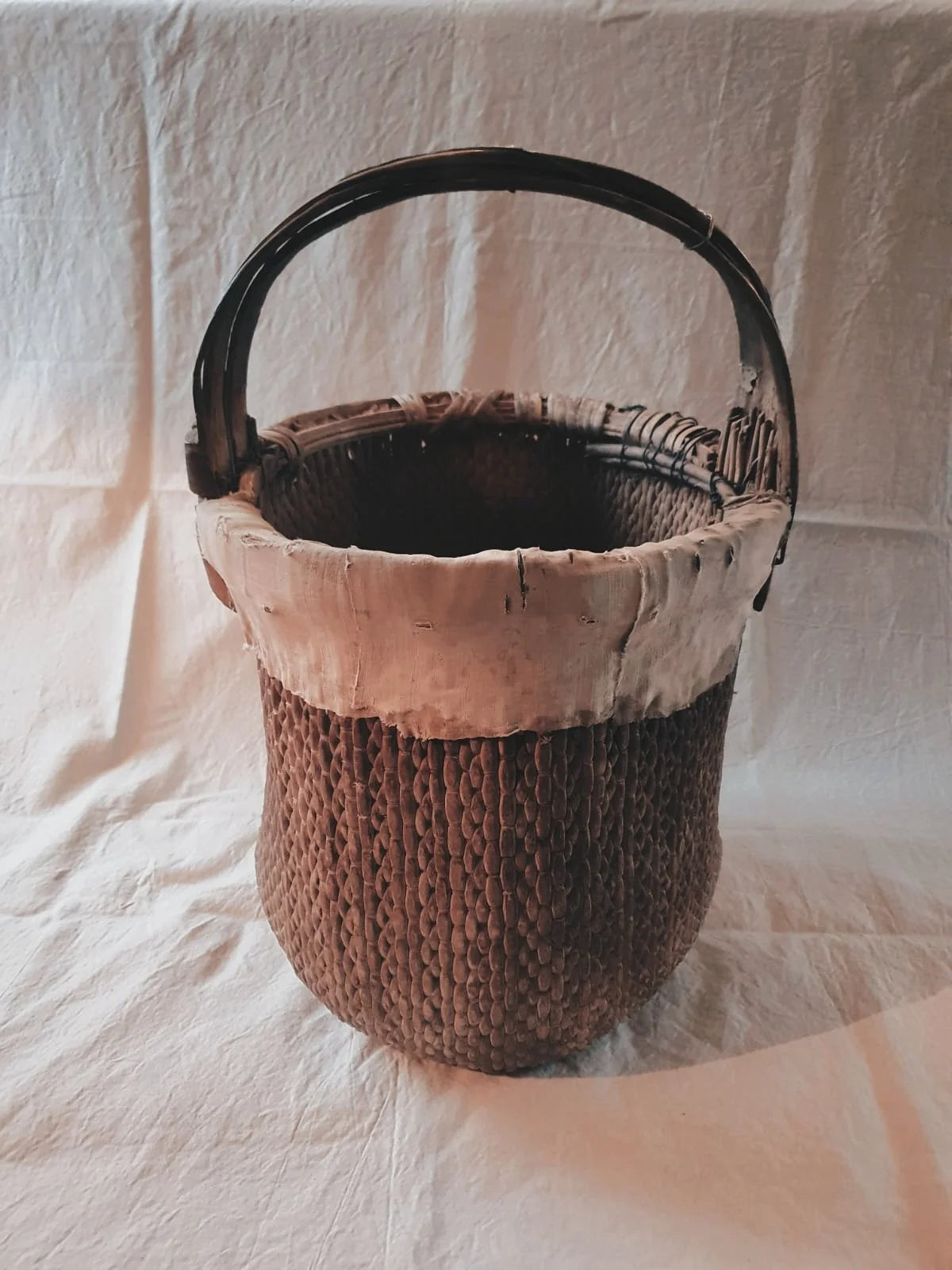 Large Antique Eastern Rice Harvest Basket