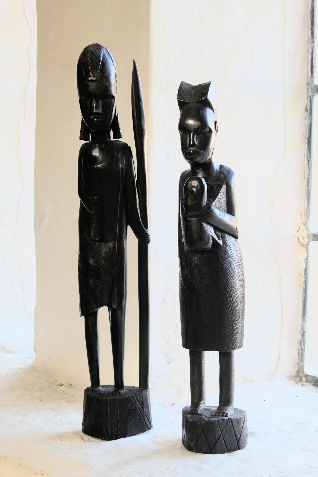 Mr Ebonezer, Hyacinth and Baby Jojo figures