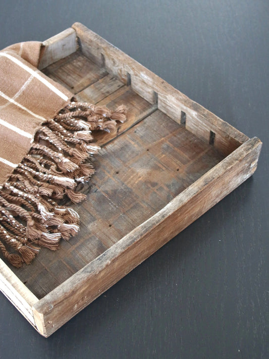 Recycled Vintage Wooden Tray