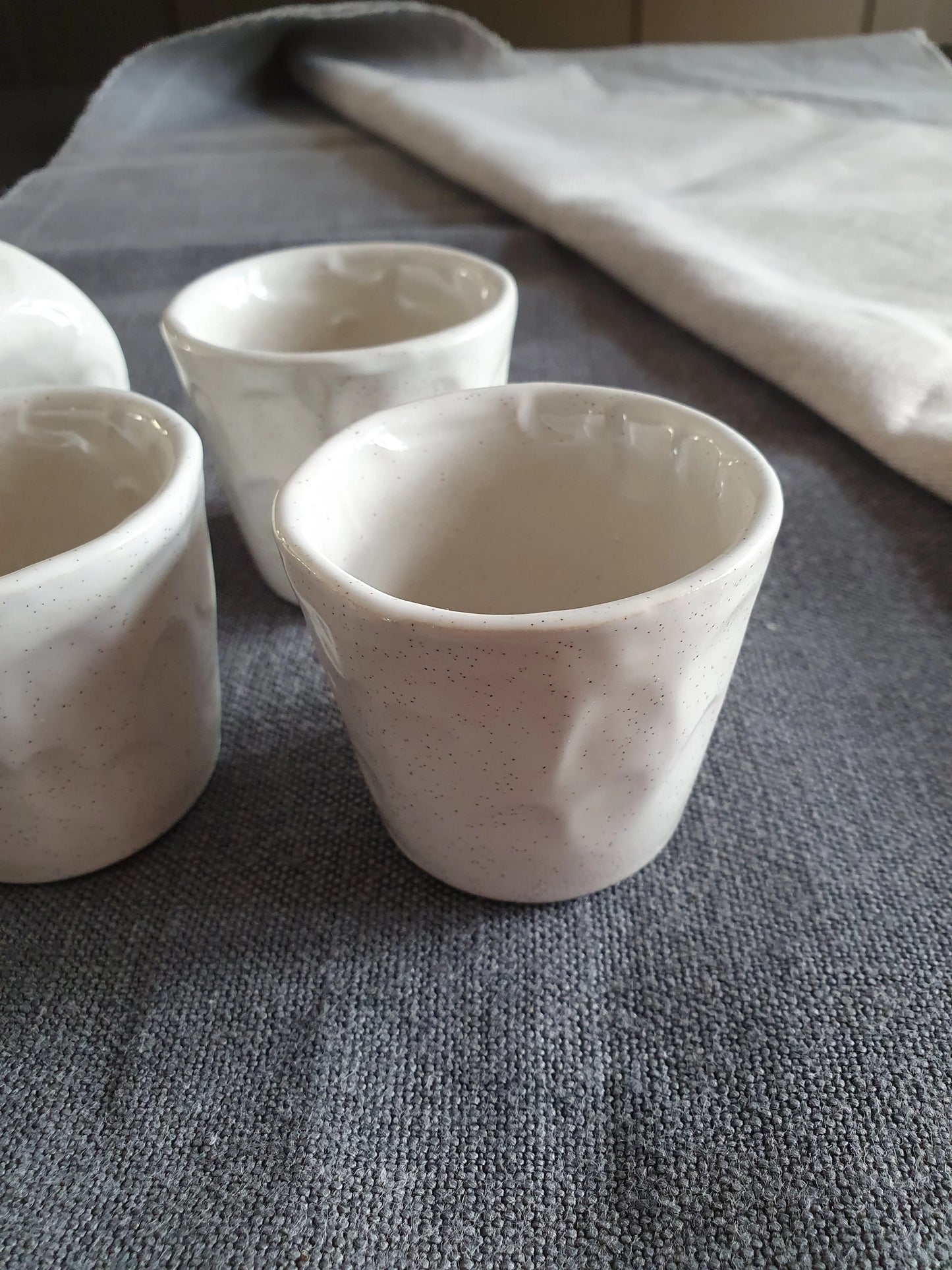 Portugal Pottery Chalk Espresso Mugs