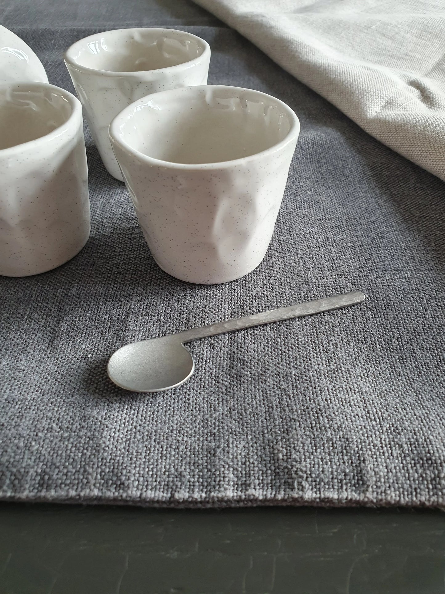 Portugal Pottery Chalk Espresso Mugs