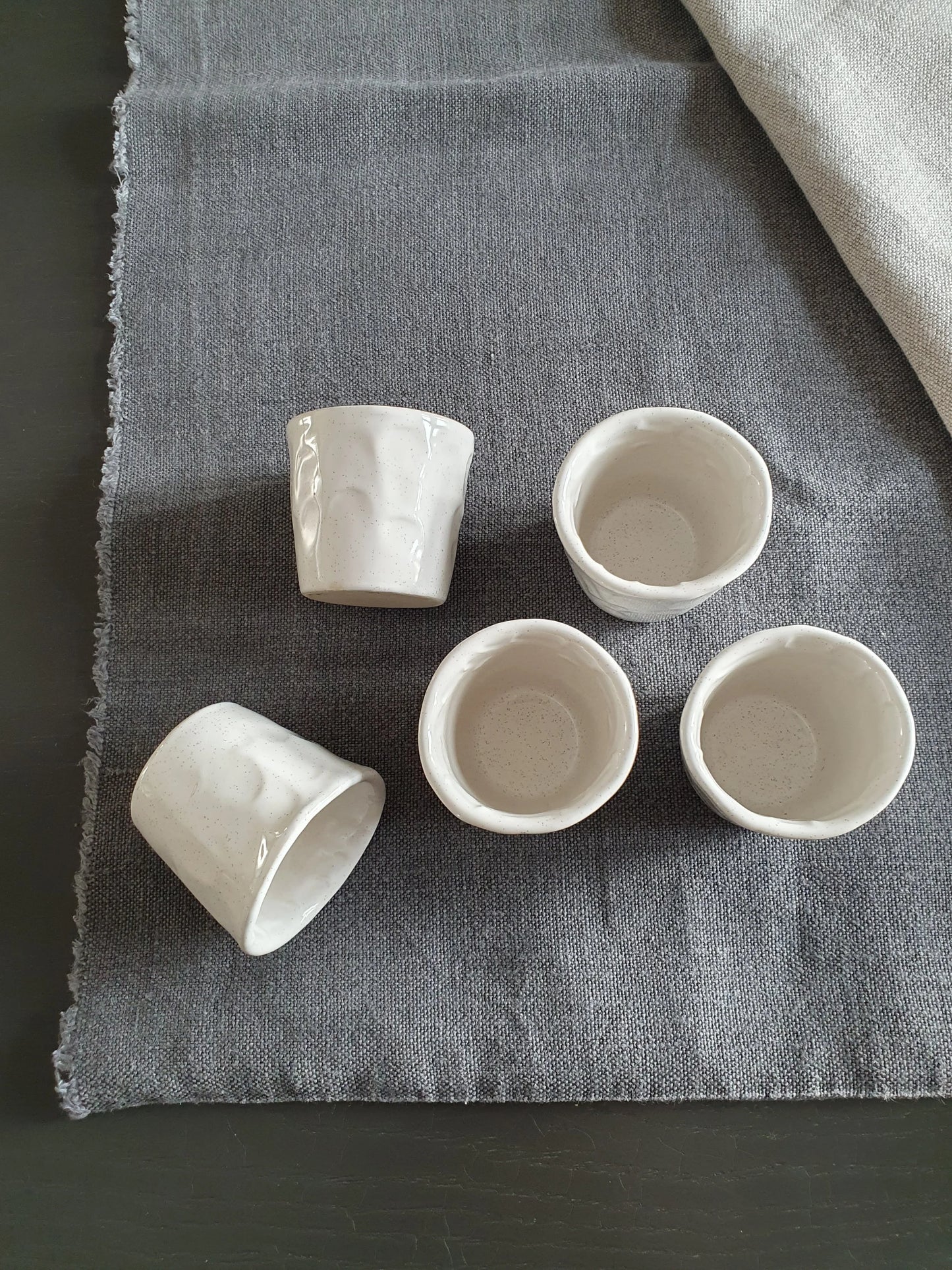 Portugal Pottery Chalk Espresso Mugs