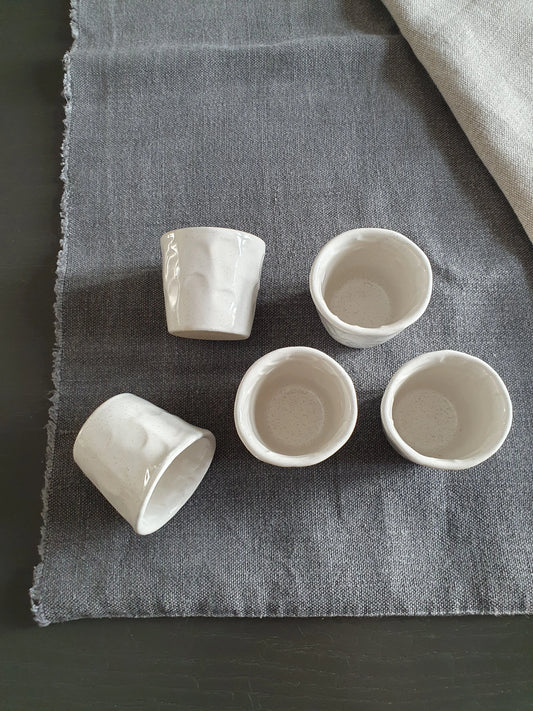 Portugal Pottery Chalk Espresso Mugs