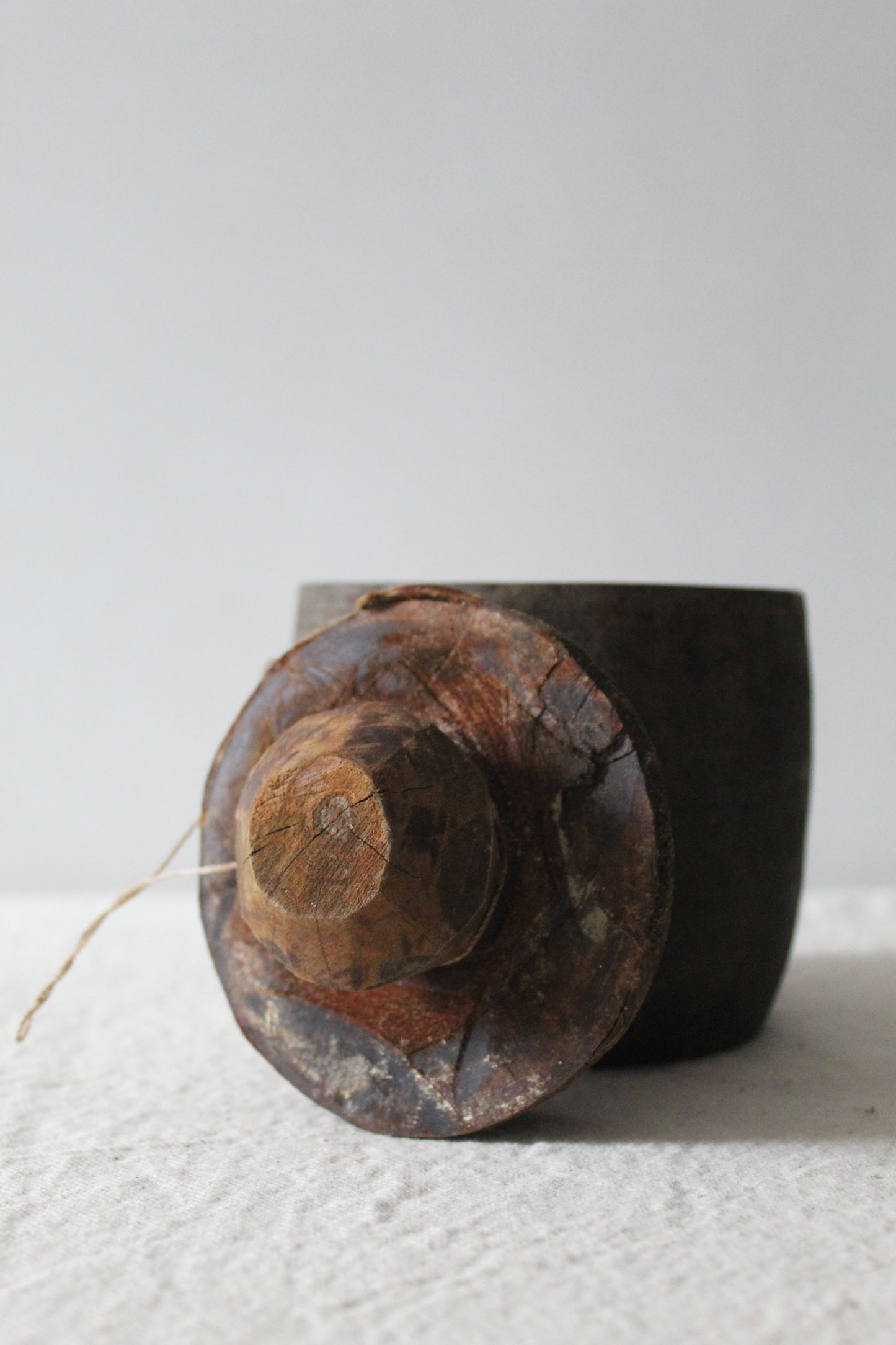 Himalayan Black Wood Pot with Lid
