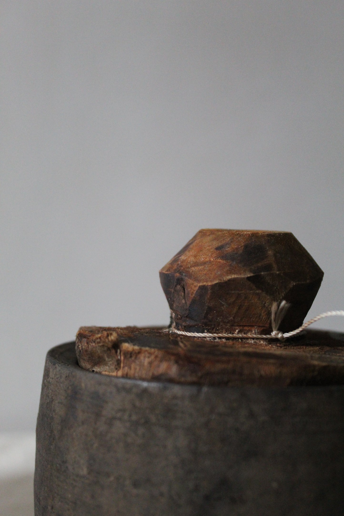 Himalayan Black Wood Pot with Lid