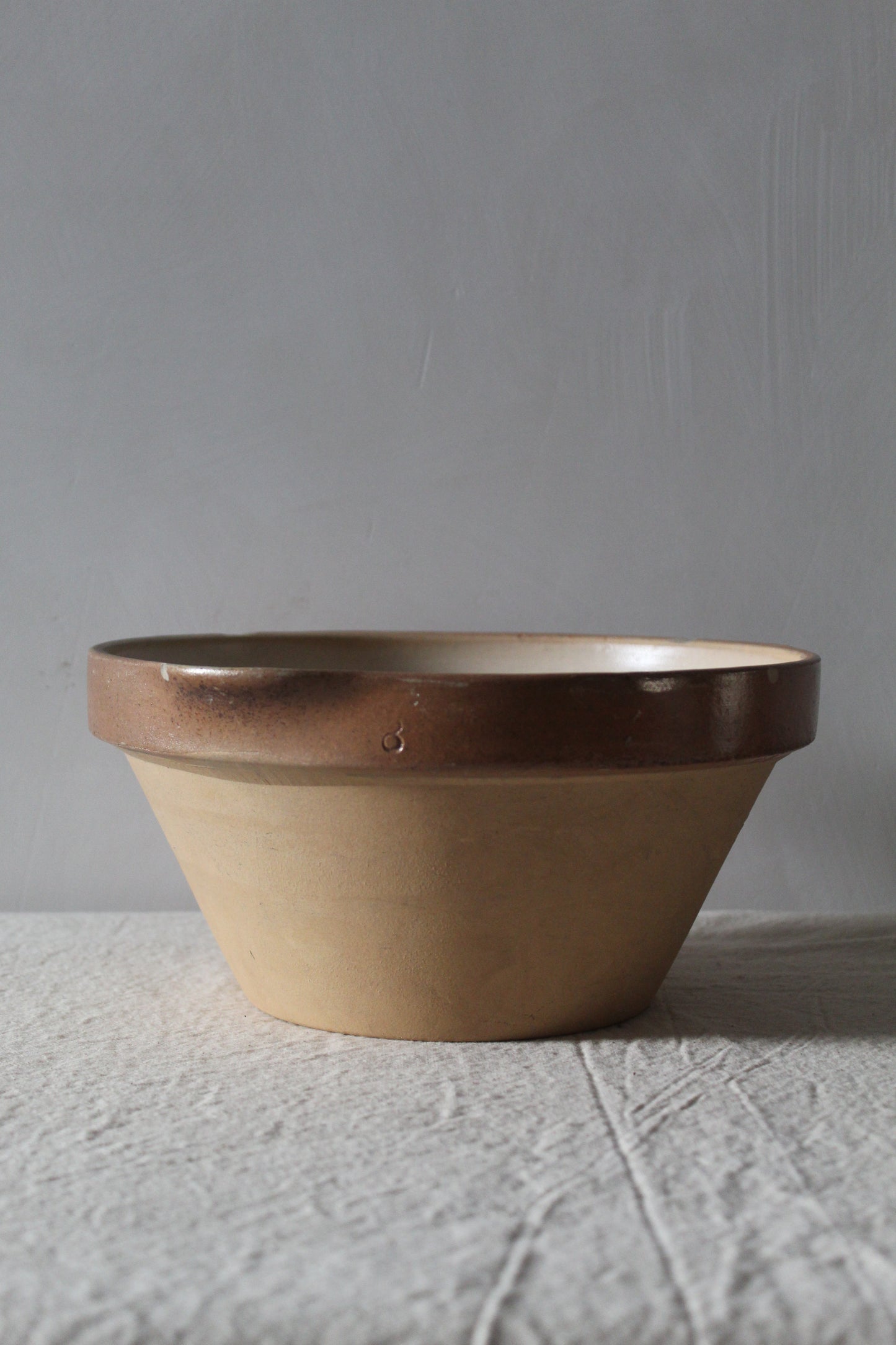 French Stoneware Dish with pourer | Medium