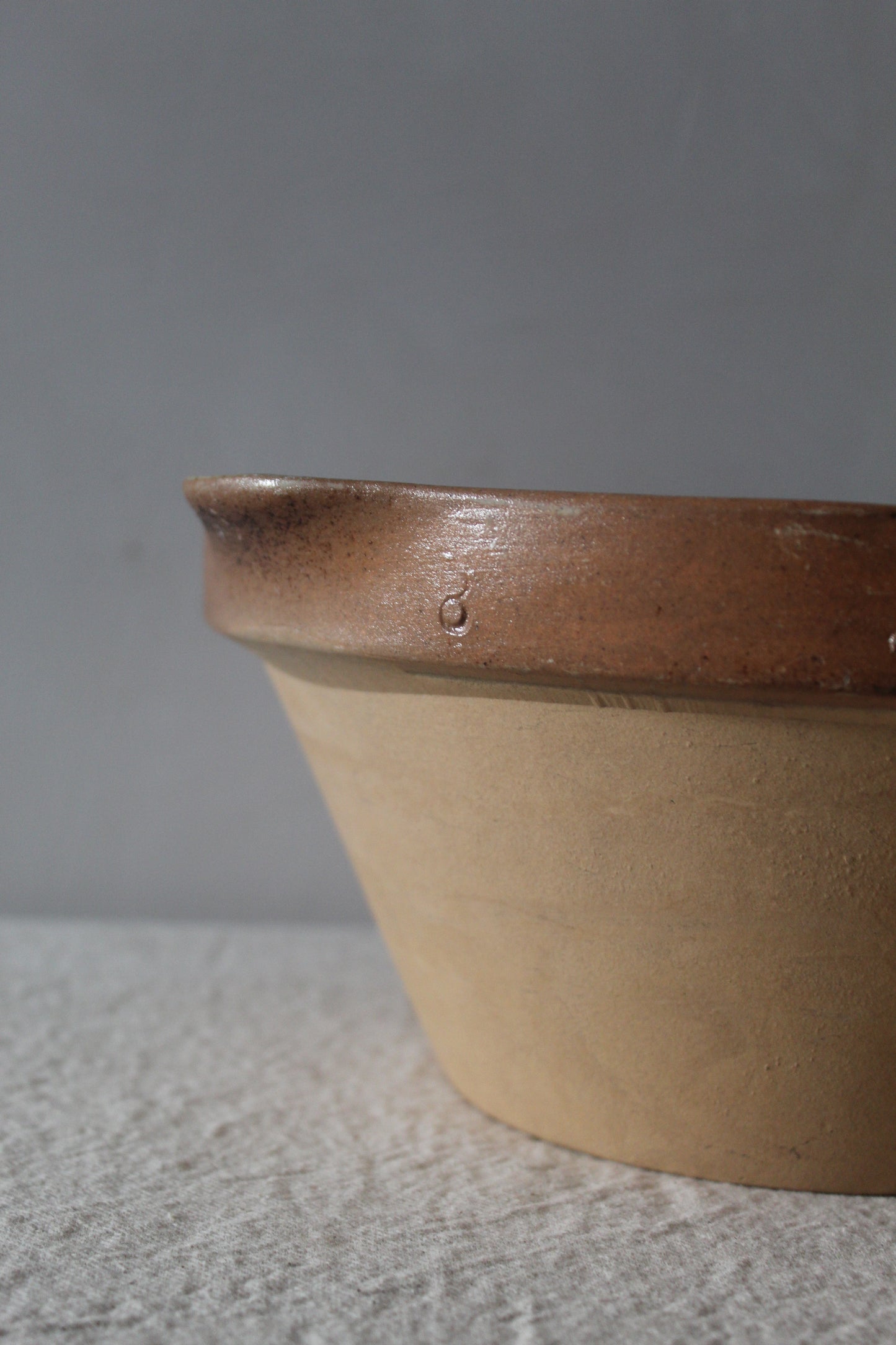 French Stoneware Dish with pourer | Medium