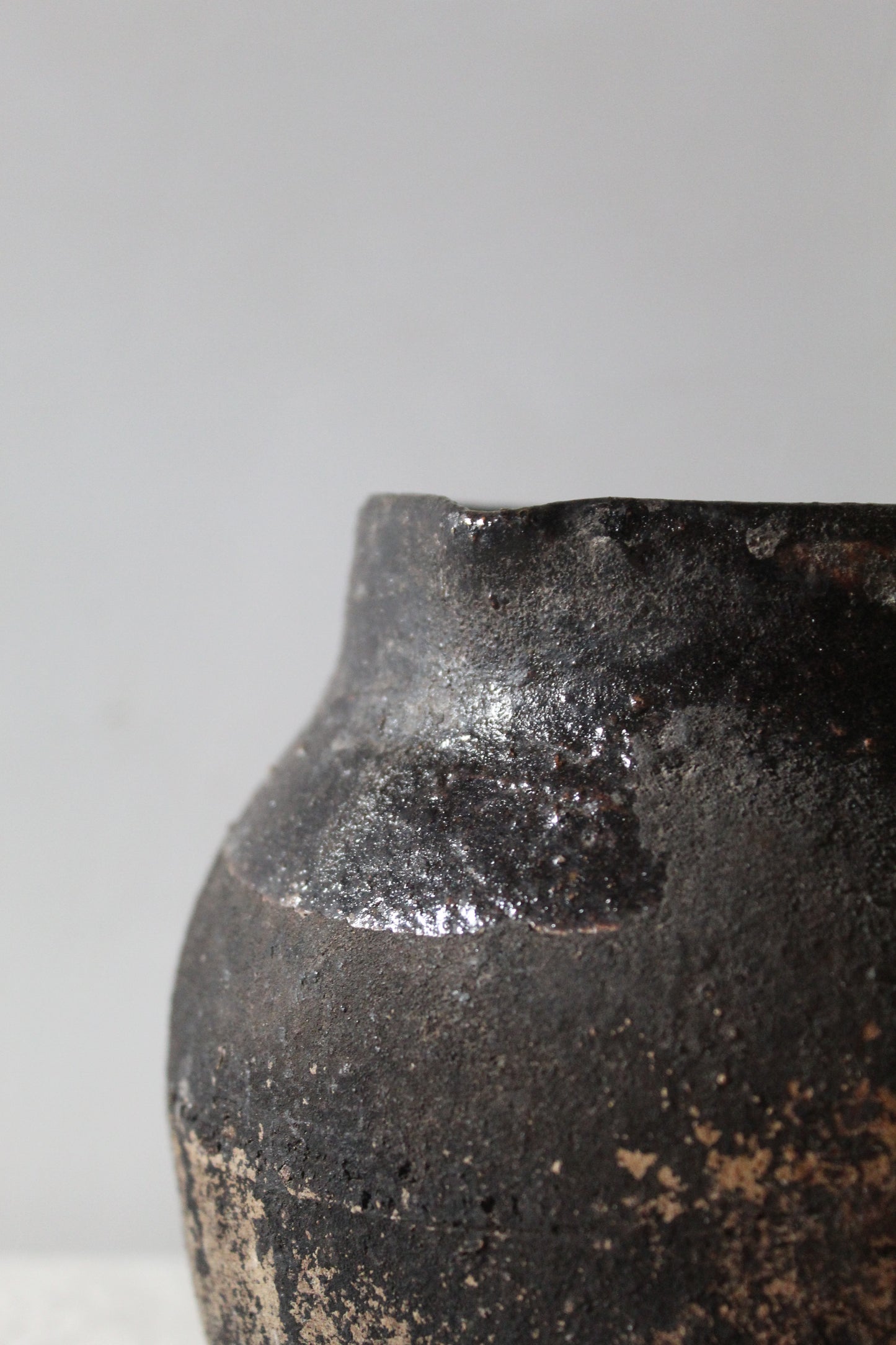 Antique Glazed Black Jug