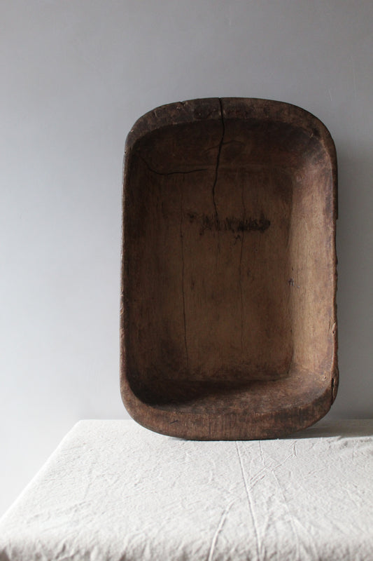 Antique Dough Bowl | Rectangle