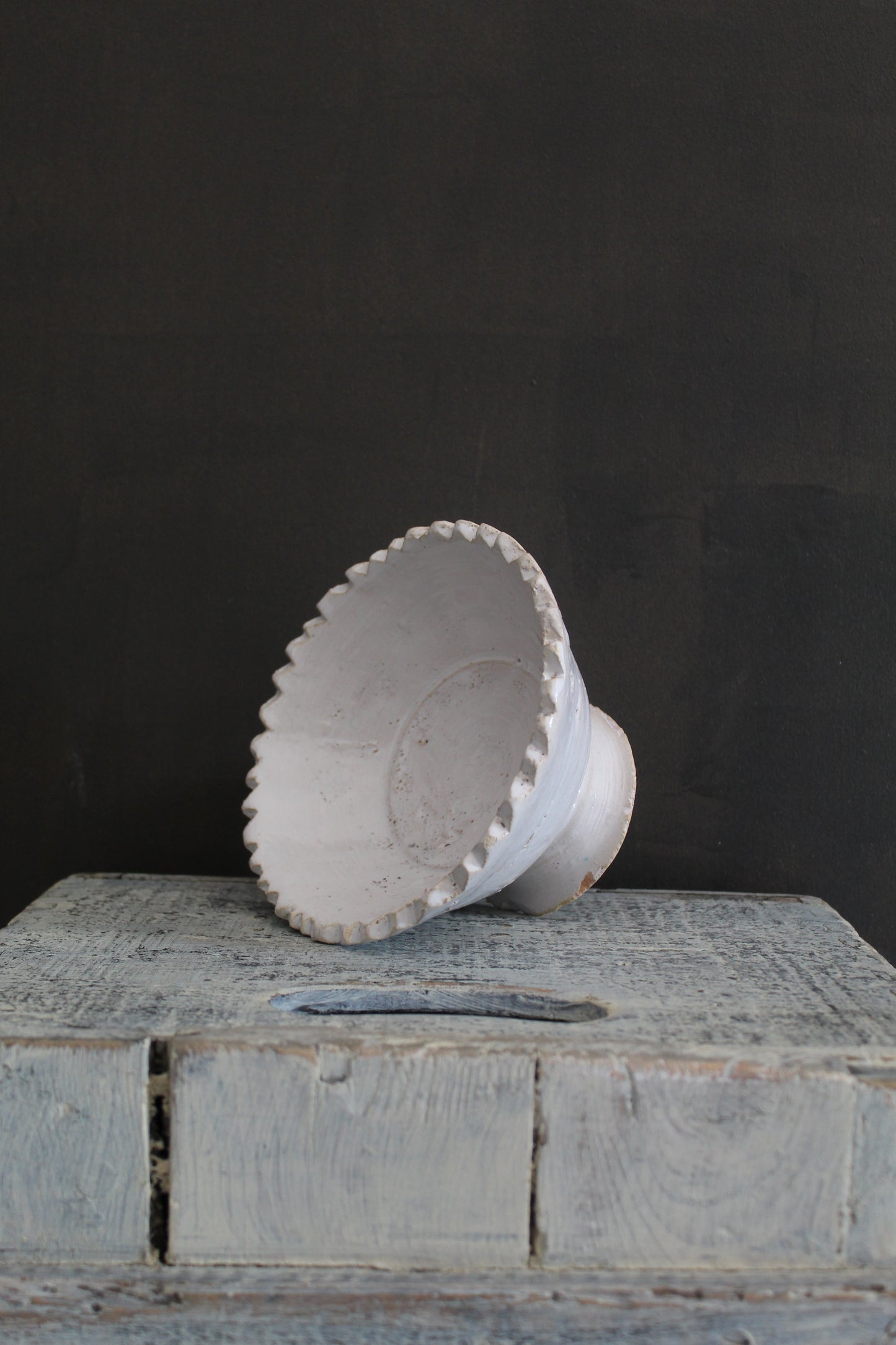 White Tamegroute Pedestal Bowl | Small