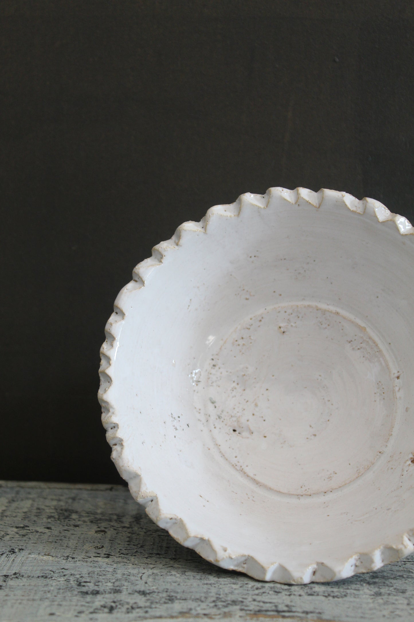 White Tamegroute Pedestal Bowl | Small