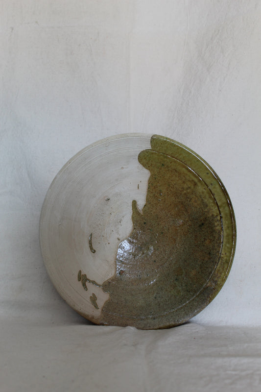 Half Glaze Pedestal Platter