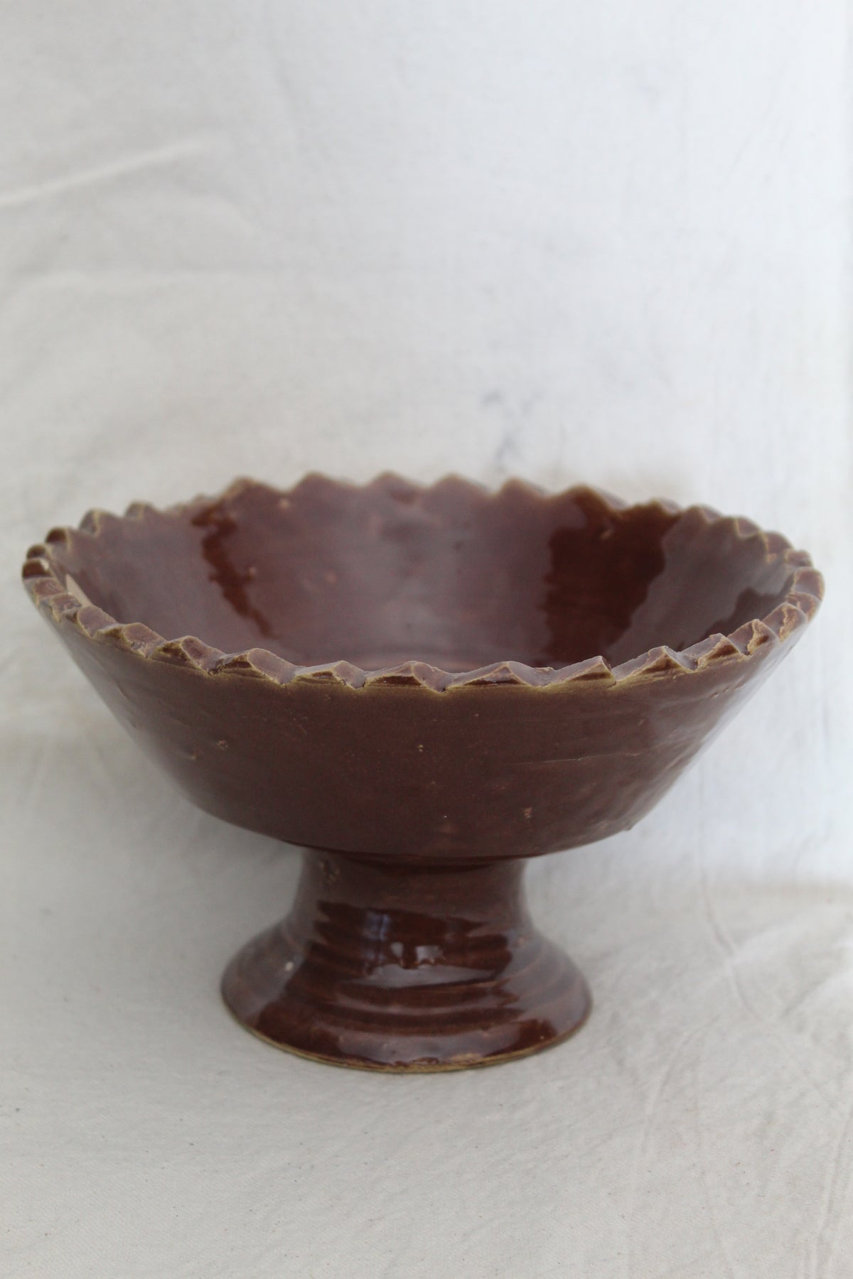 Tamegroute Brown Pedestal Bowl | 2nd's