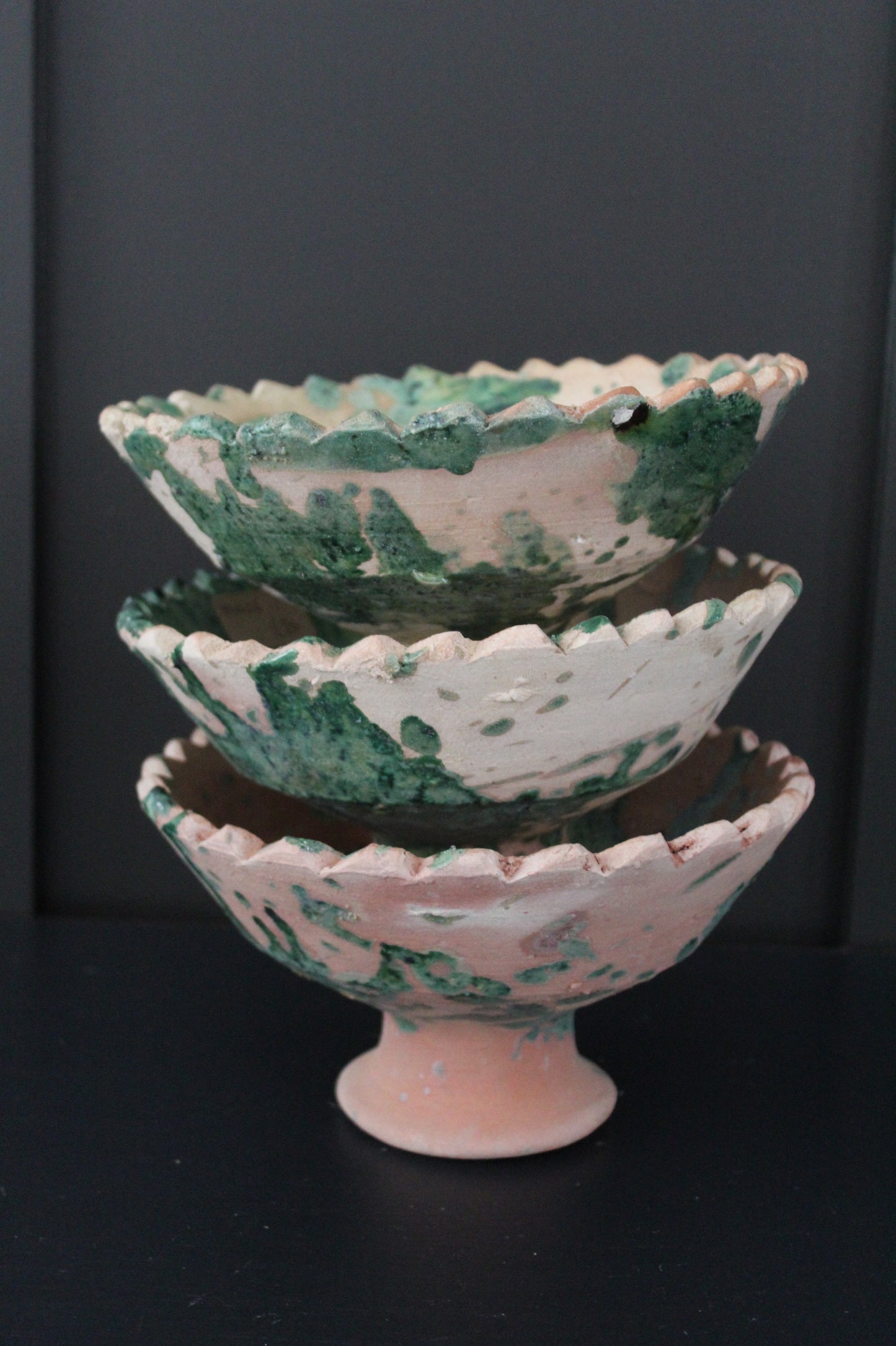 Green Pedestal Bowl | Small