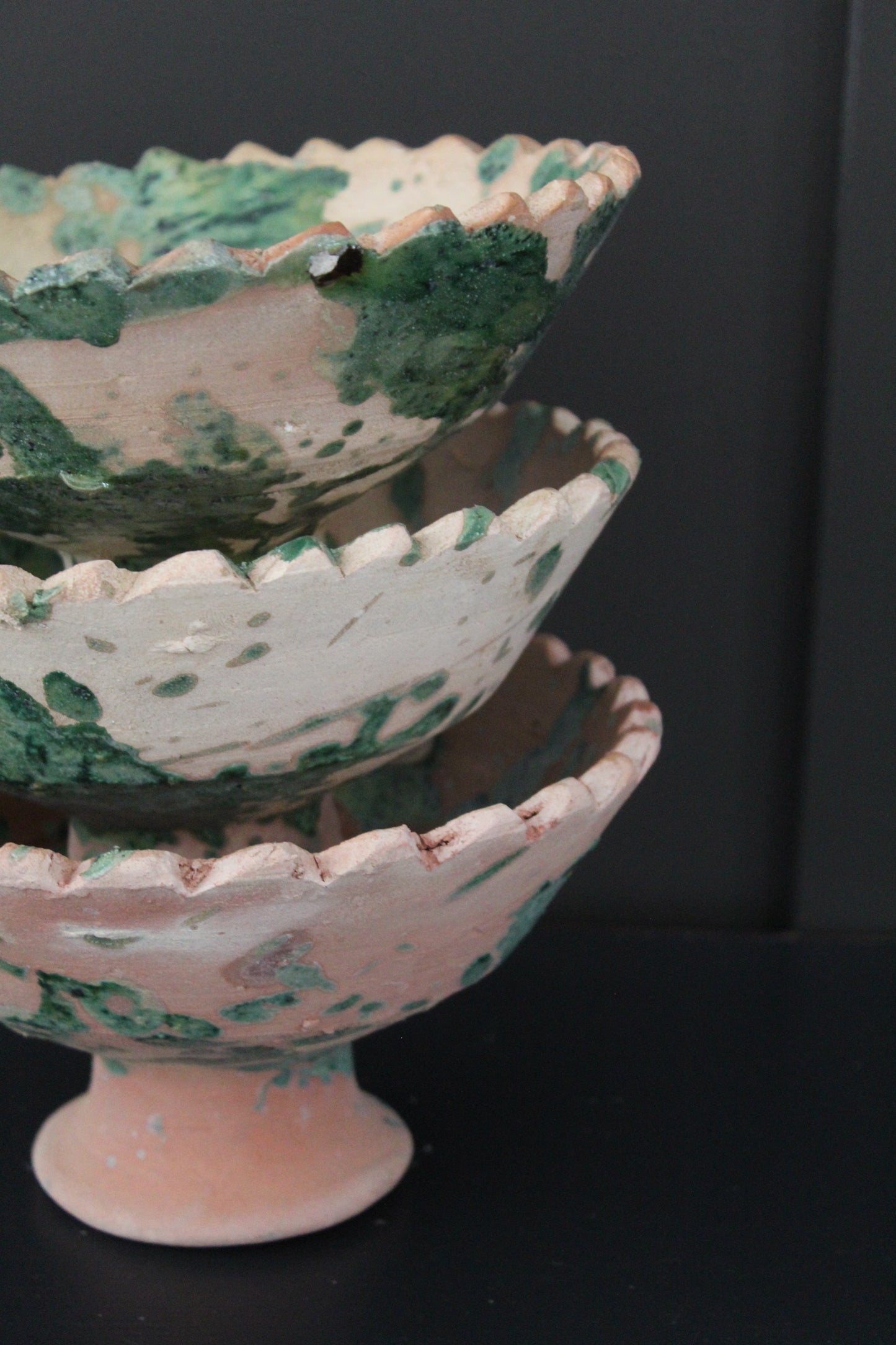 Green Pedestal Bowl | Small