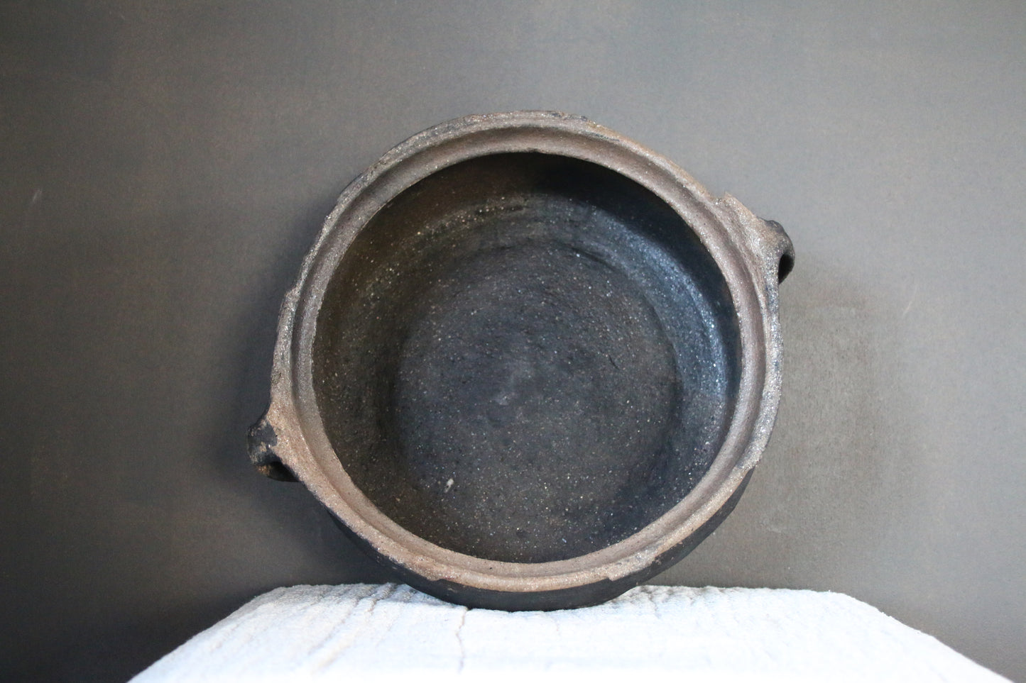 Large Black Longpi Bowl With Handles