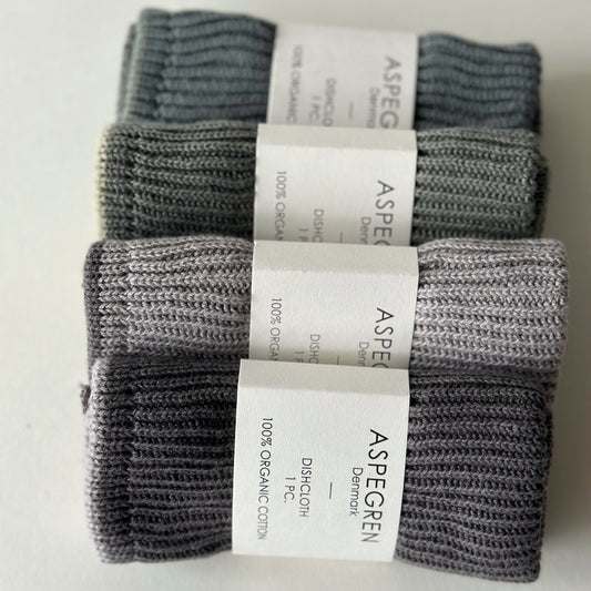 Flint Grey Ripple Dishcloth