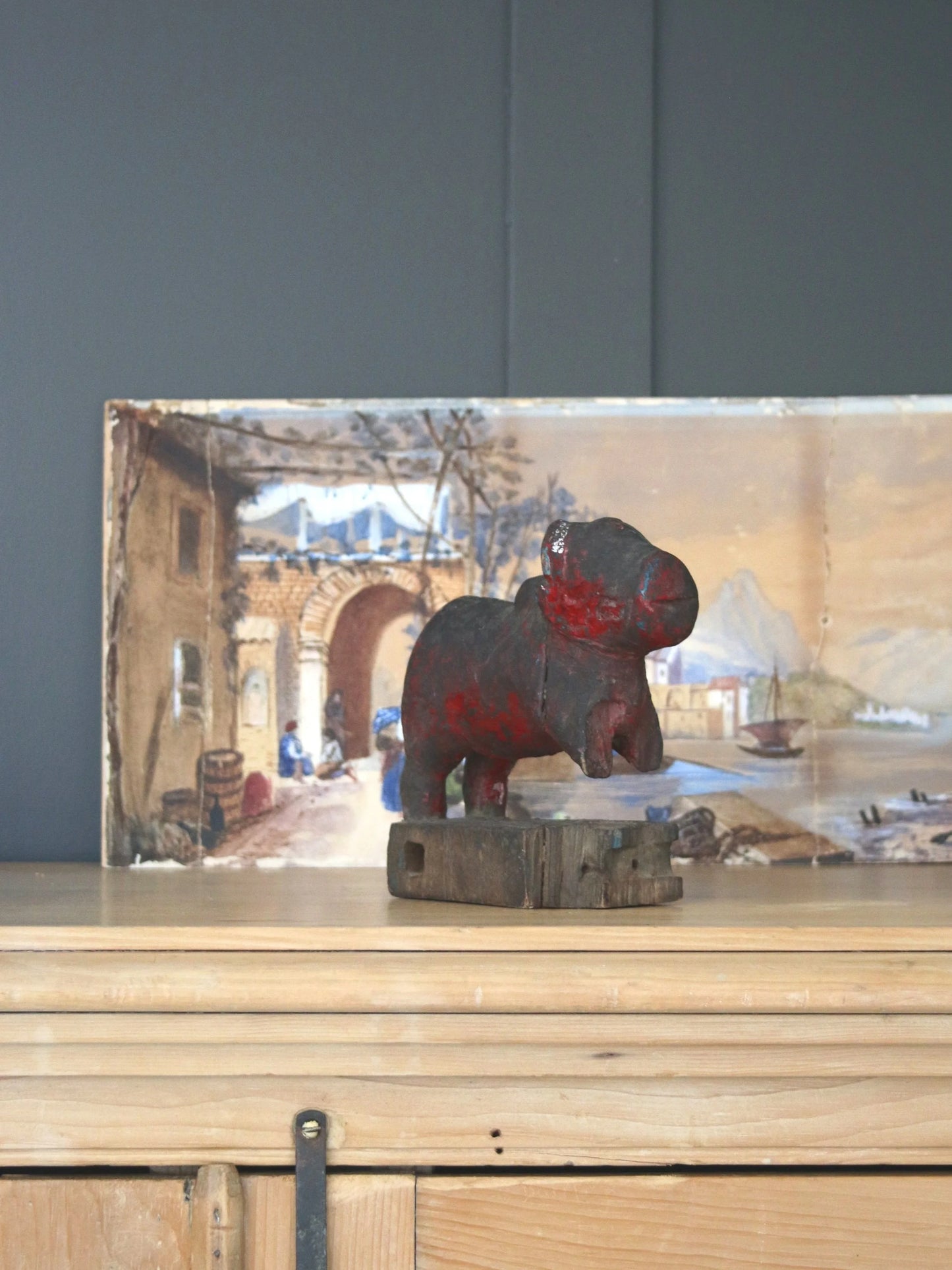 Carved Wooden Nundi Showpiece