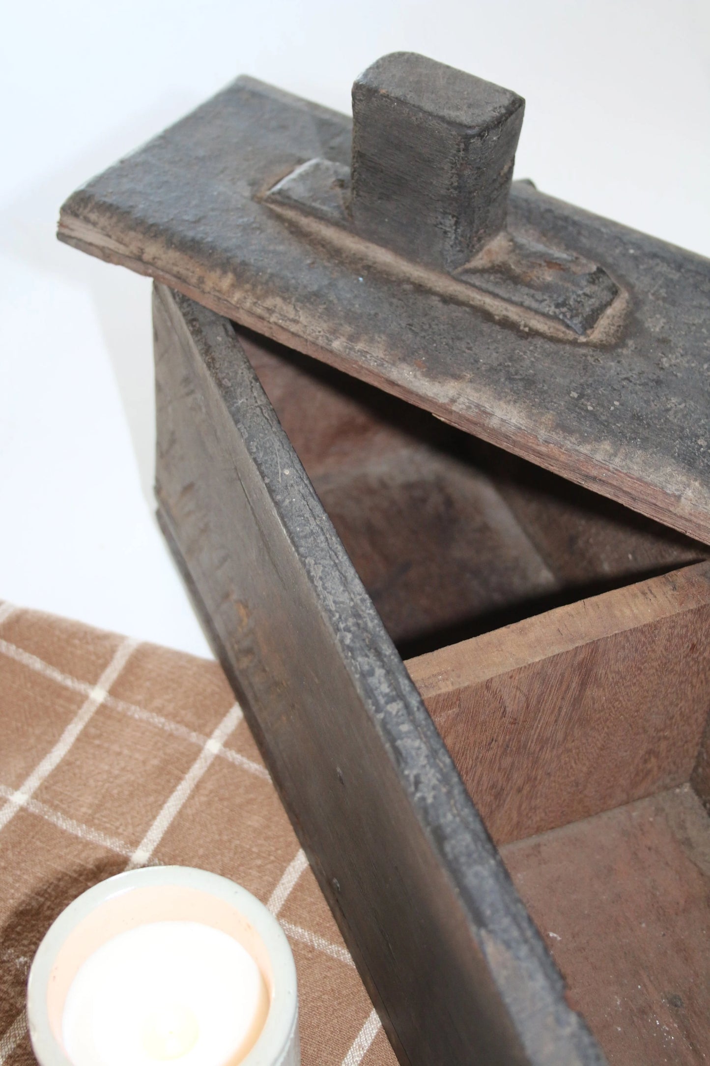 Carved Wooden Candle Box