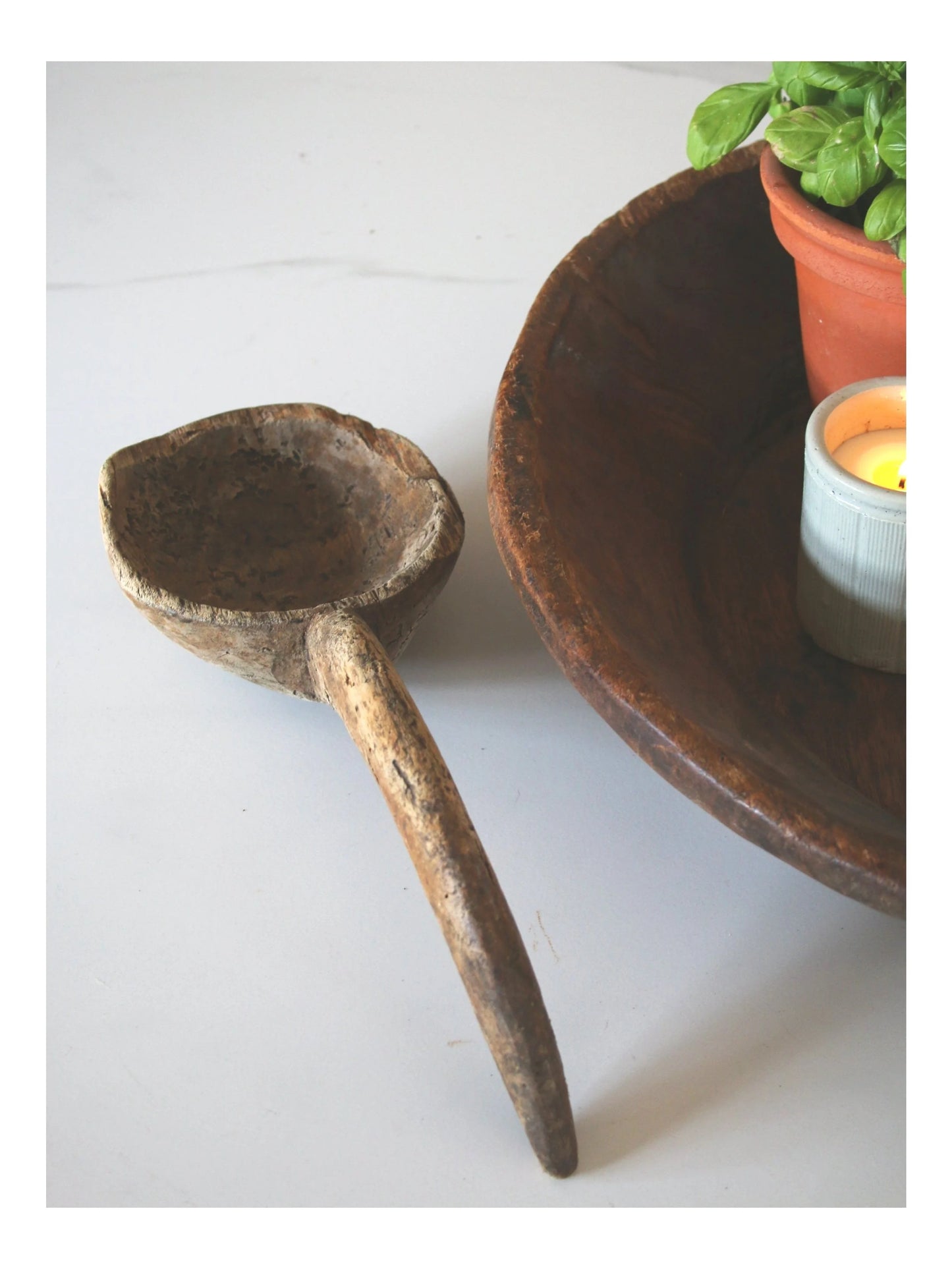 Large Carved Scoop Spoon