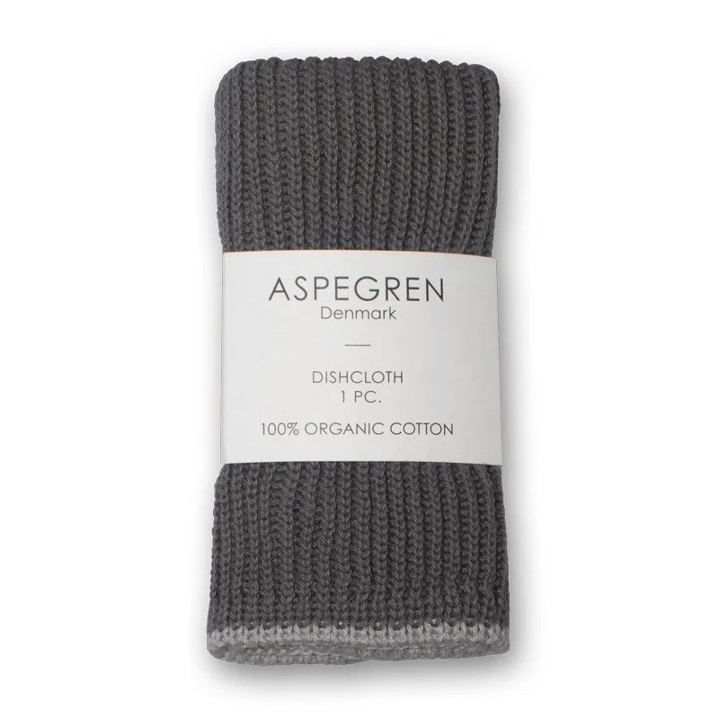 Flint Grey Ripple Dishcloth