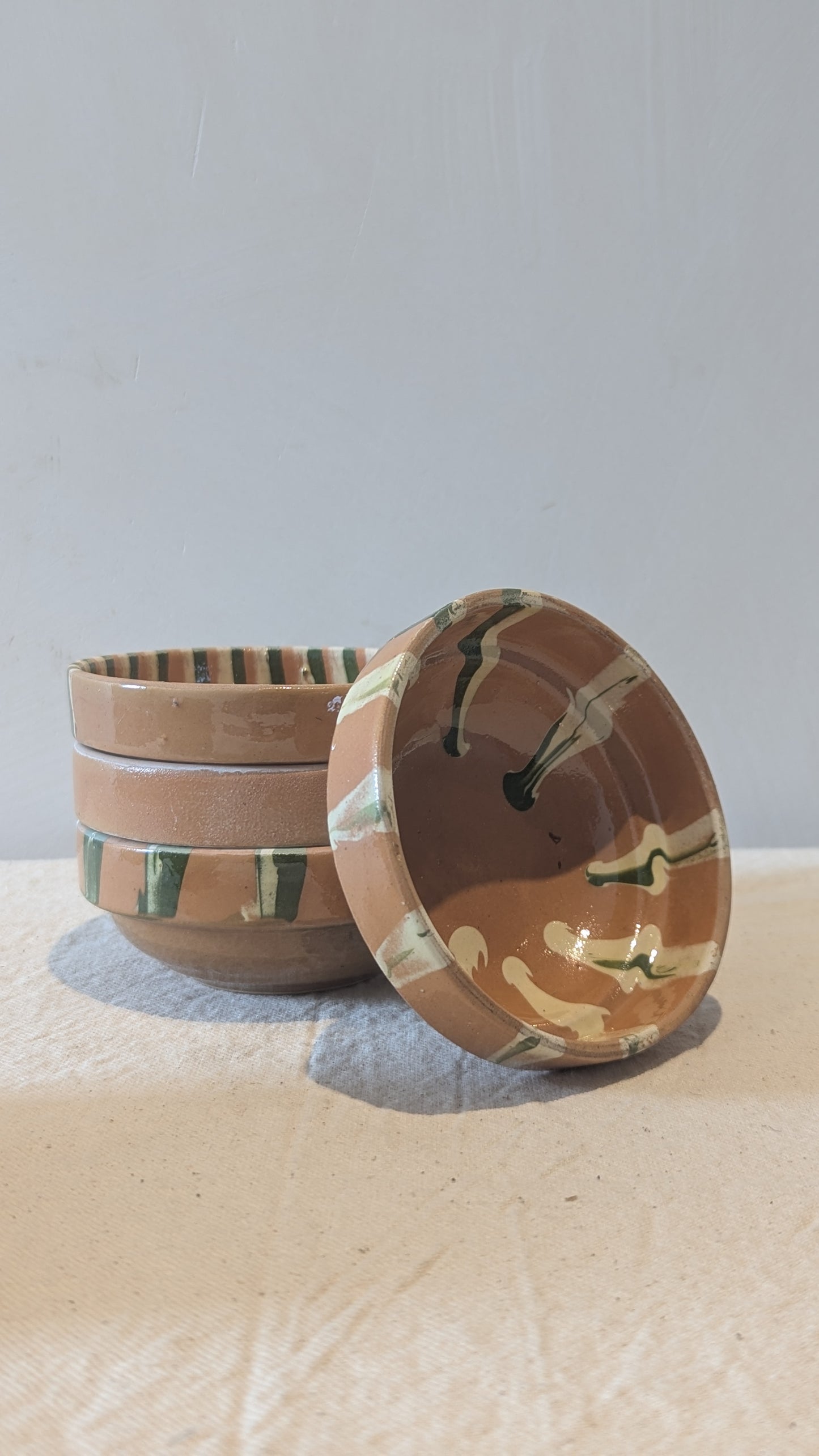 Hand Painted Canapé Bowl in Tamarind