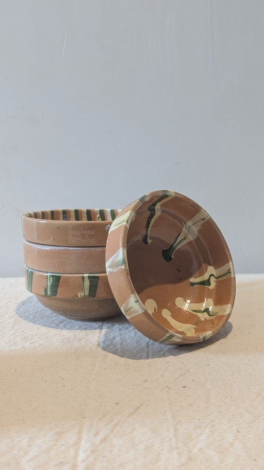 Hand Painted Canapé Bowl in Tamarind